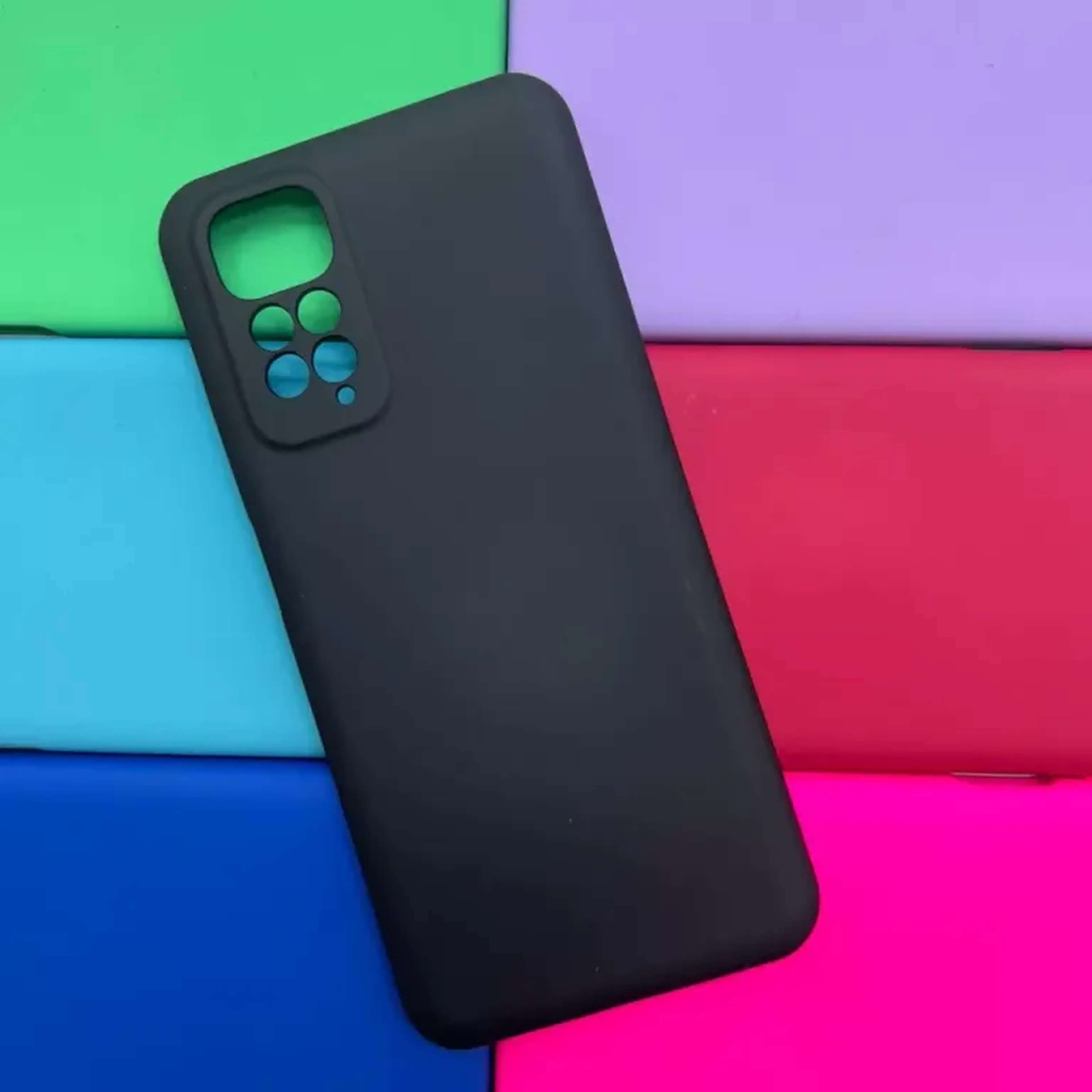 Capinha Para Redmi Note 11 Pro 4G, De Silicone Aveludada (PRETA) imagem