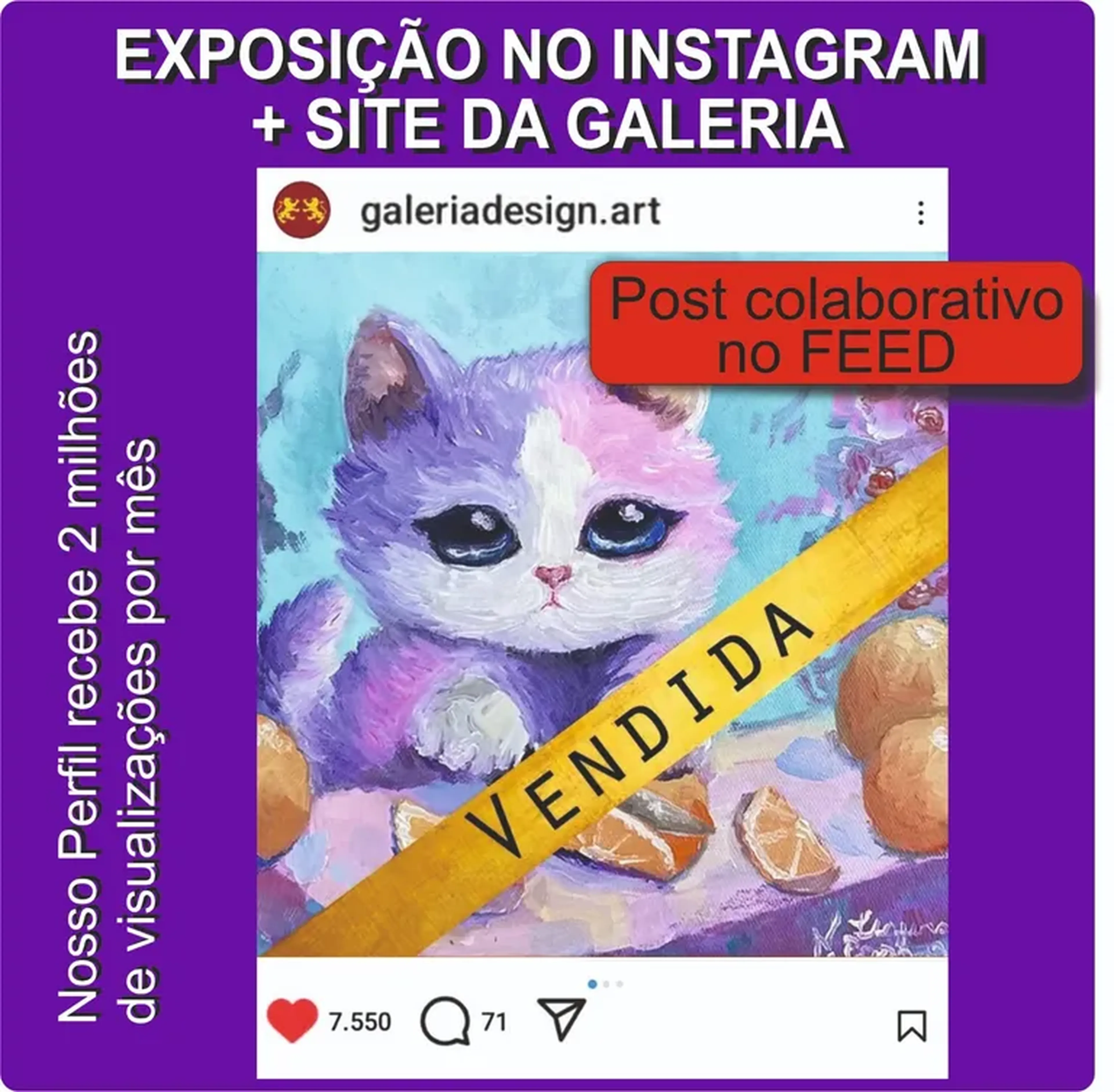 Exposição no Instagram + Site da Galeria imagem