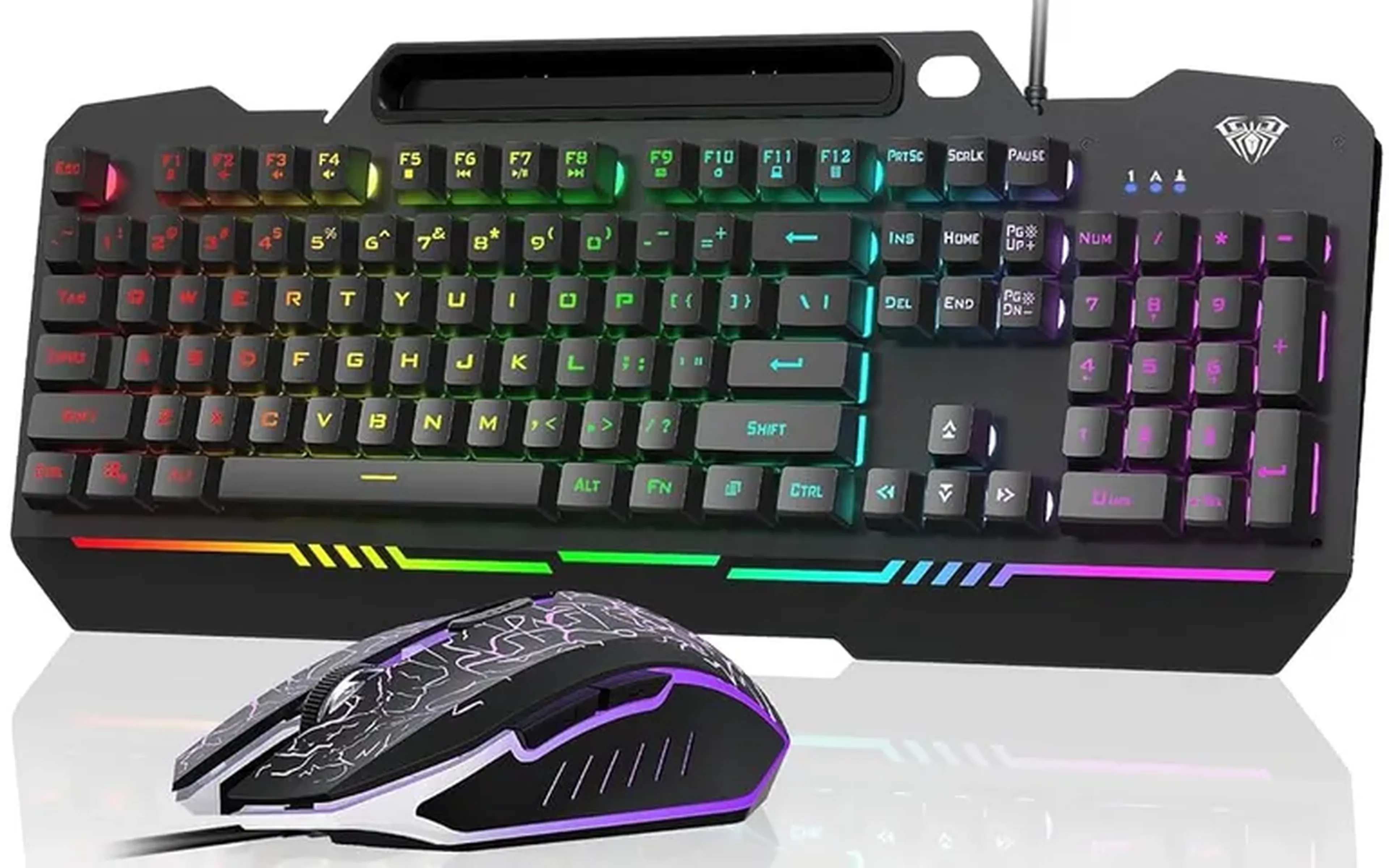 Combo Gamer ULA Teclado e Mouse RGB com Fio imagem