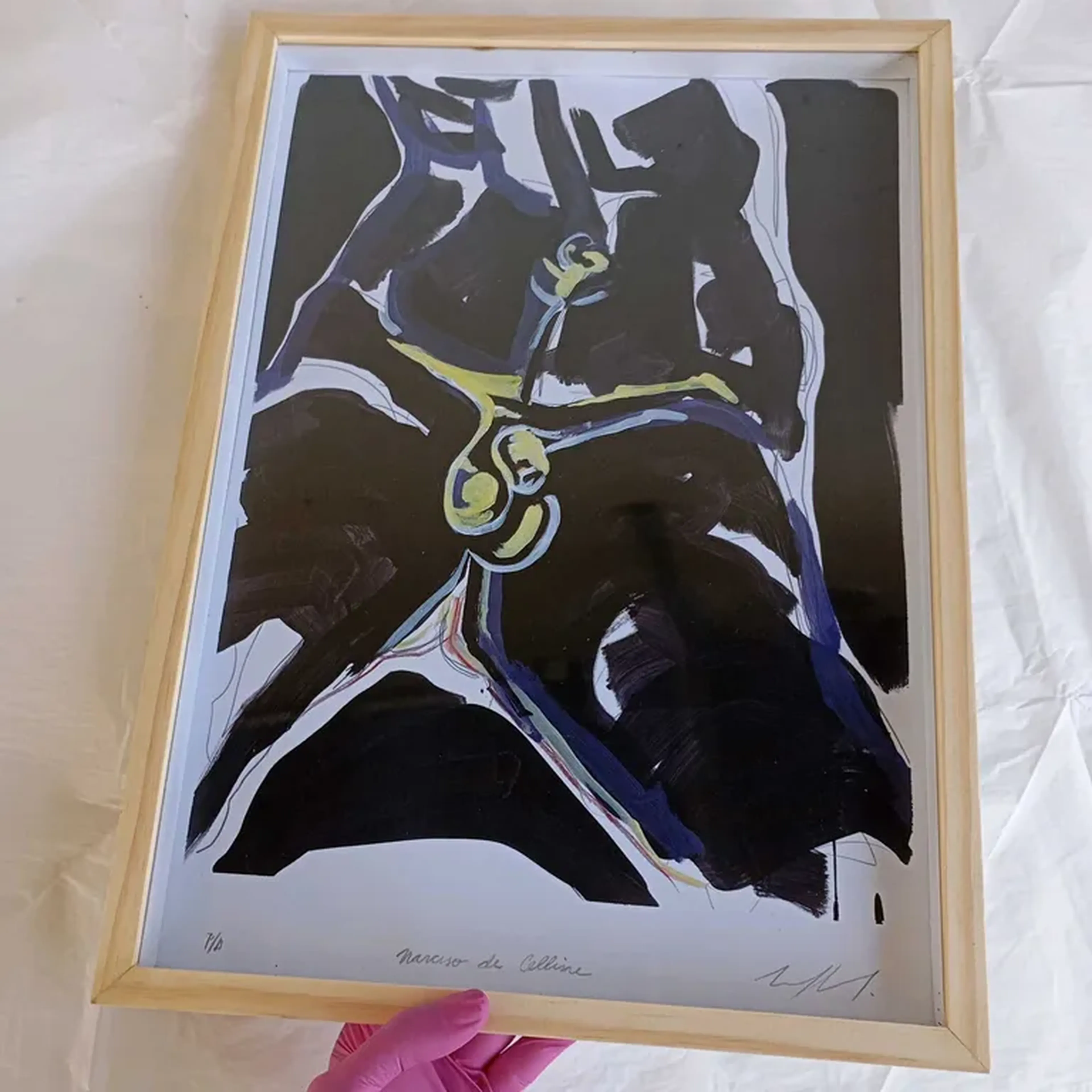 Para 5° C - Narciso de Cellini - 30 x 42 cm moldura alta imagem