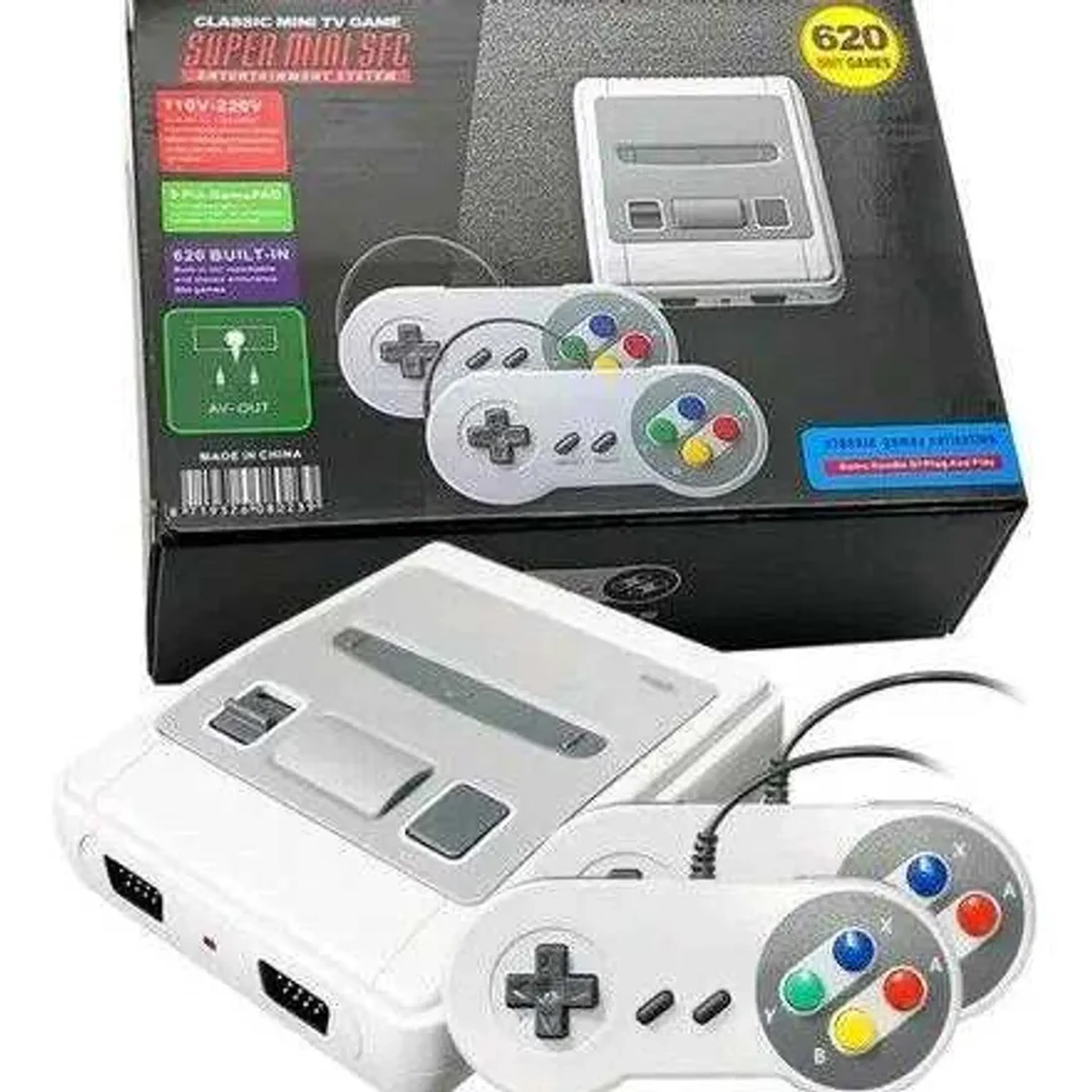Video Game Super Mini 2 Controles 620 Jogos 8 Bits imagem