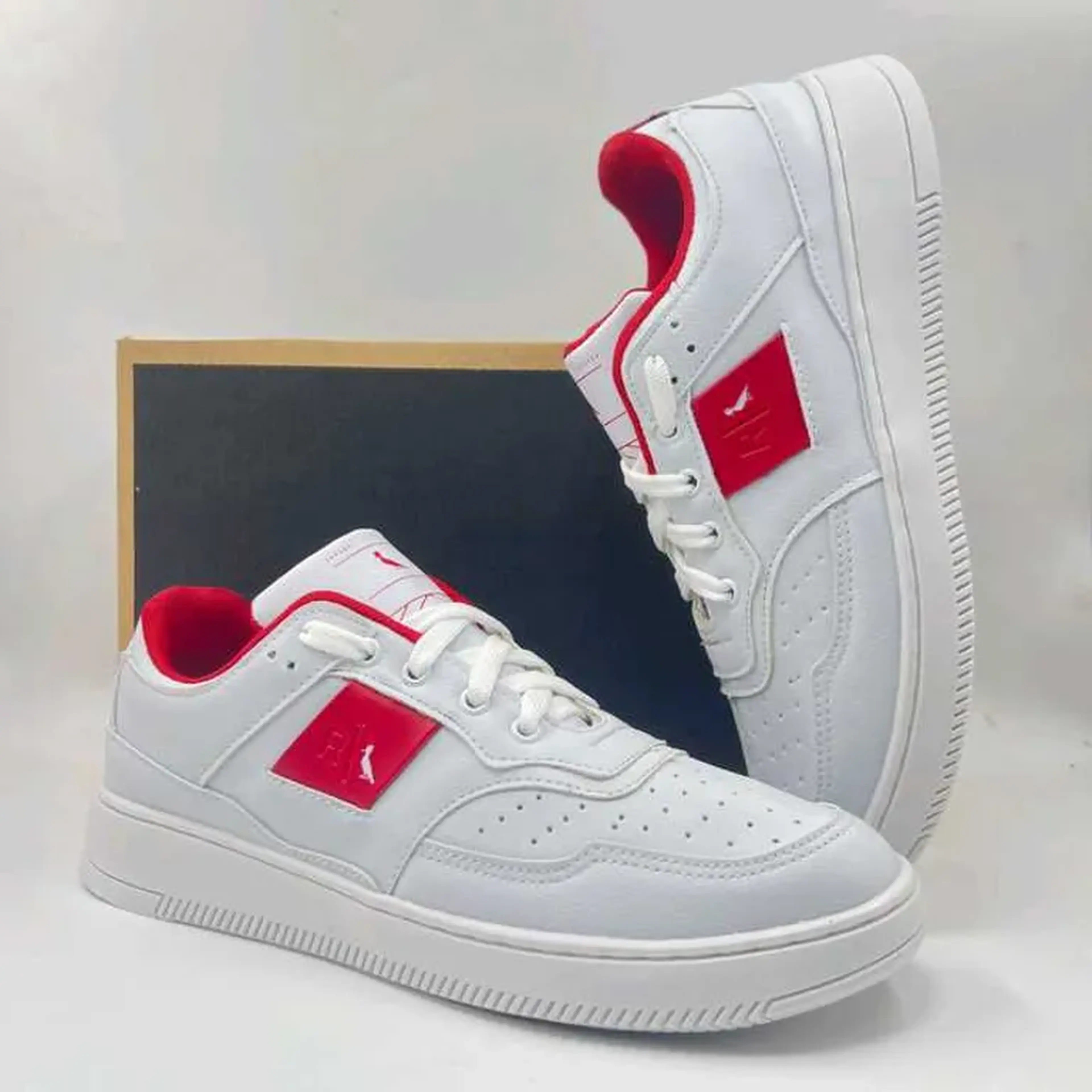 Sapato Reserva Masculino - (Linha Premium) x Branco Vermelho imagem