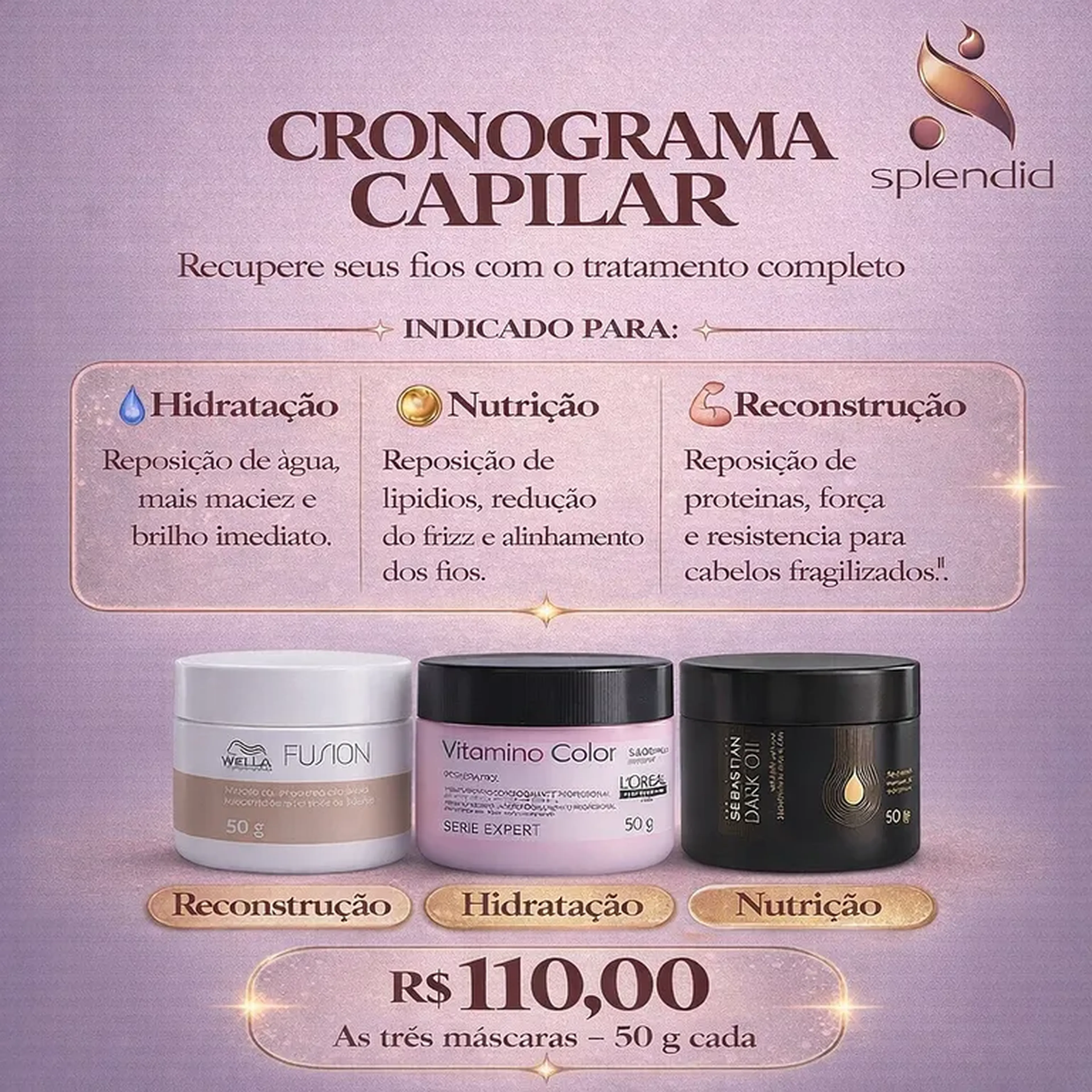 Cronograma capilar imagem