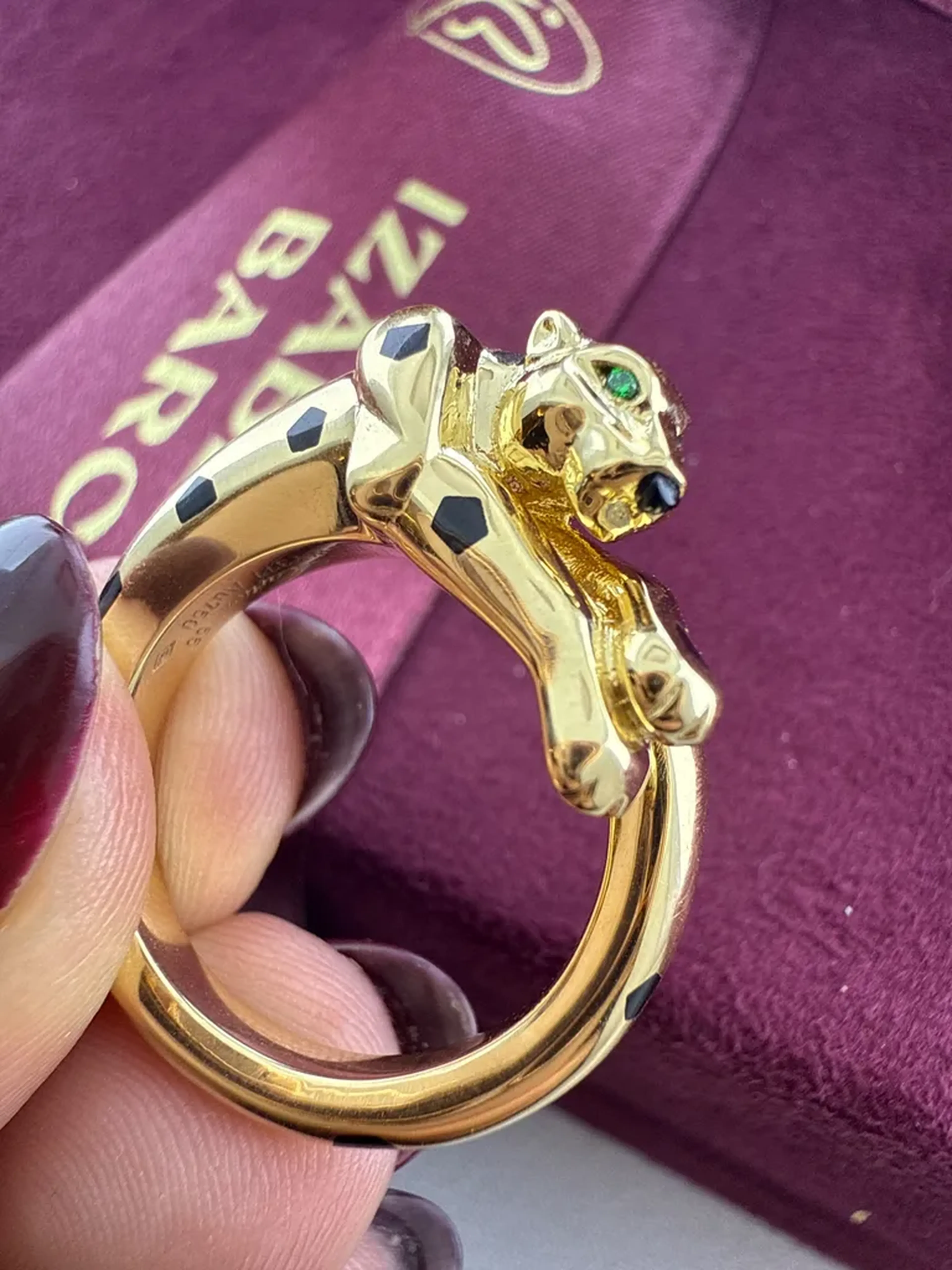 Anel Pantera em Ouro 18k e com Olhos de Ttsavoritas imagem