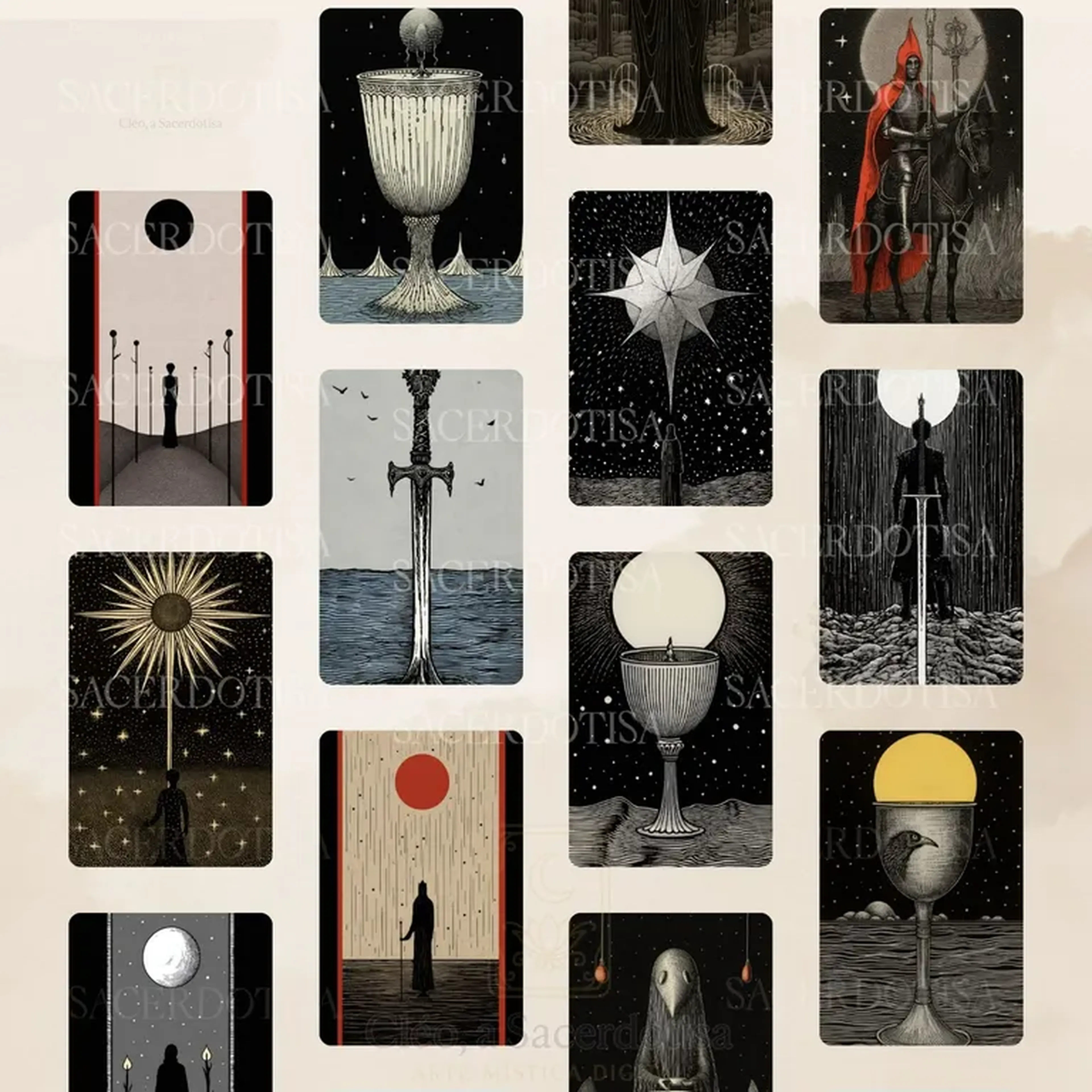 Deck de tarot Digital Black imagem