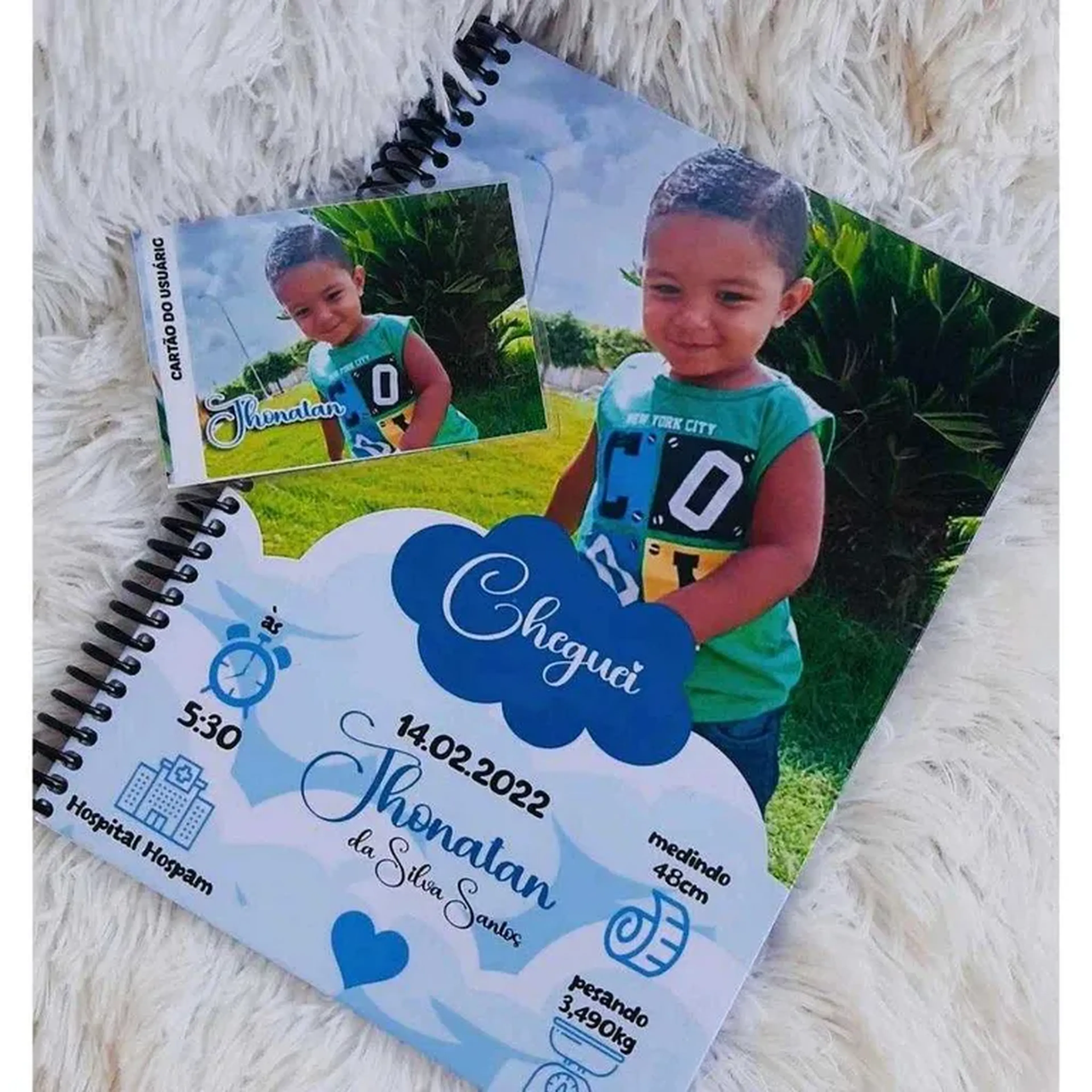 kit caderneta de vacinaçãoc com cartão do SUS personalizada imagem