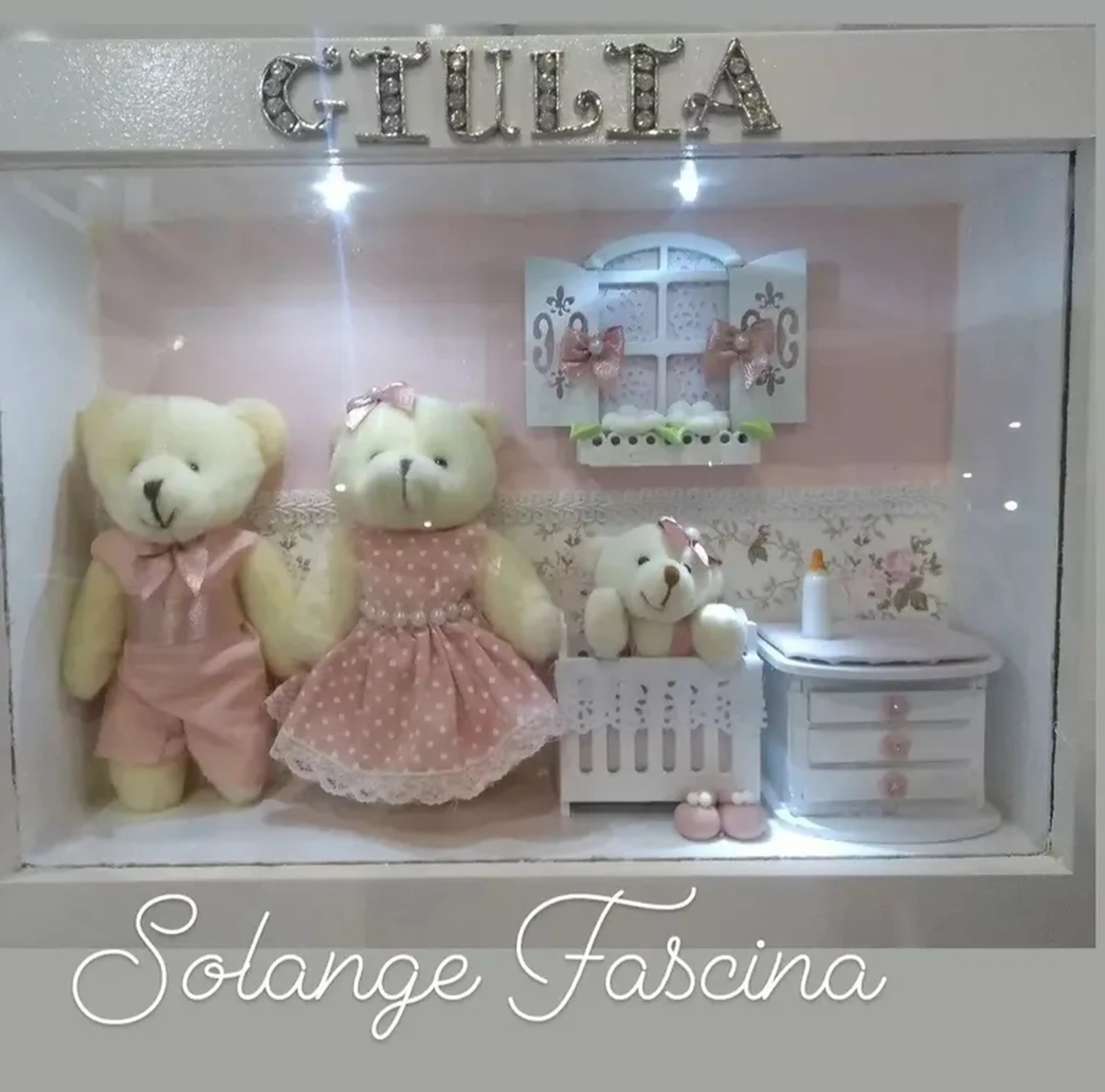 Porta maternidade família urso personalizado imagem