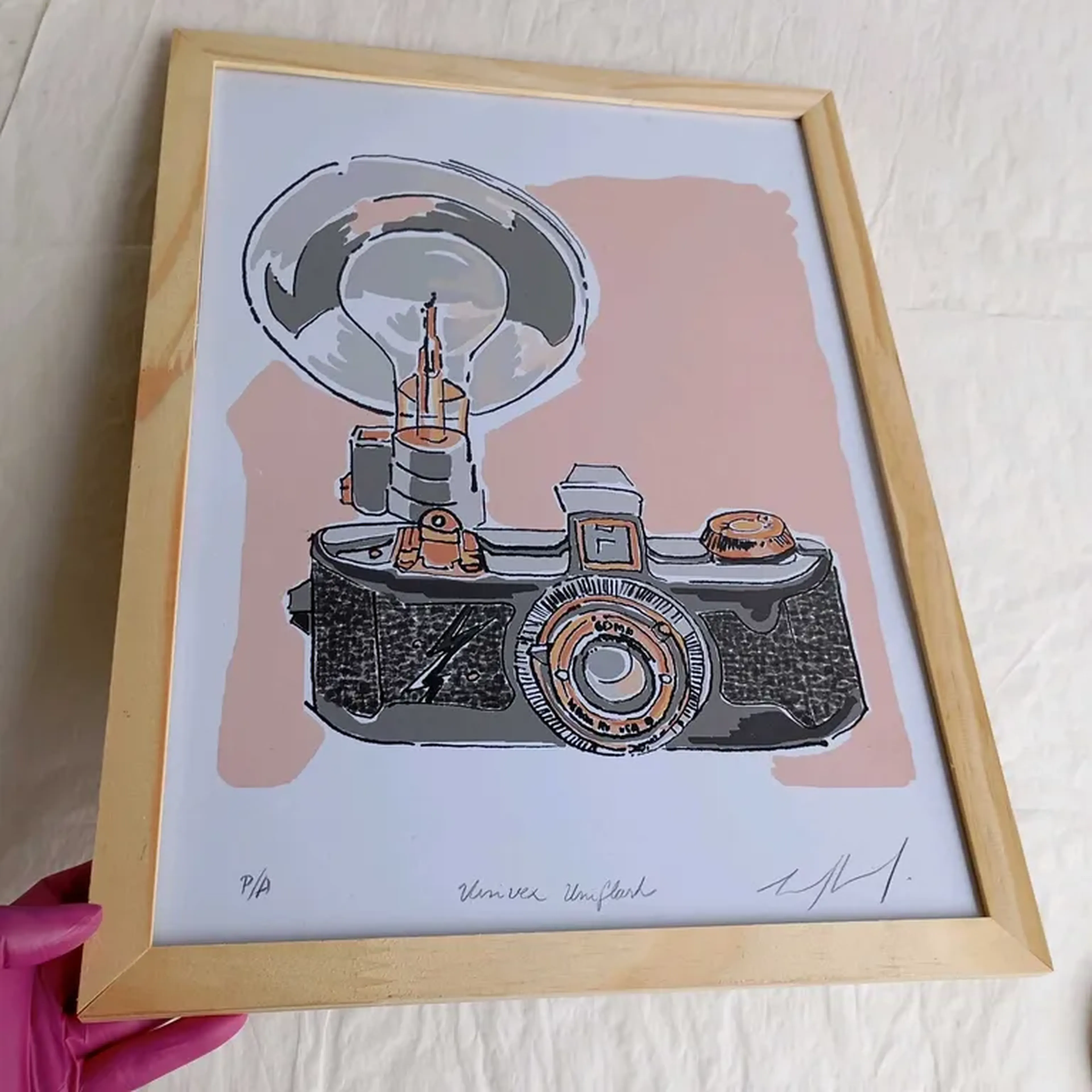 We Love Cameras - Uniflash - 30x42 cm moldura plana imagem