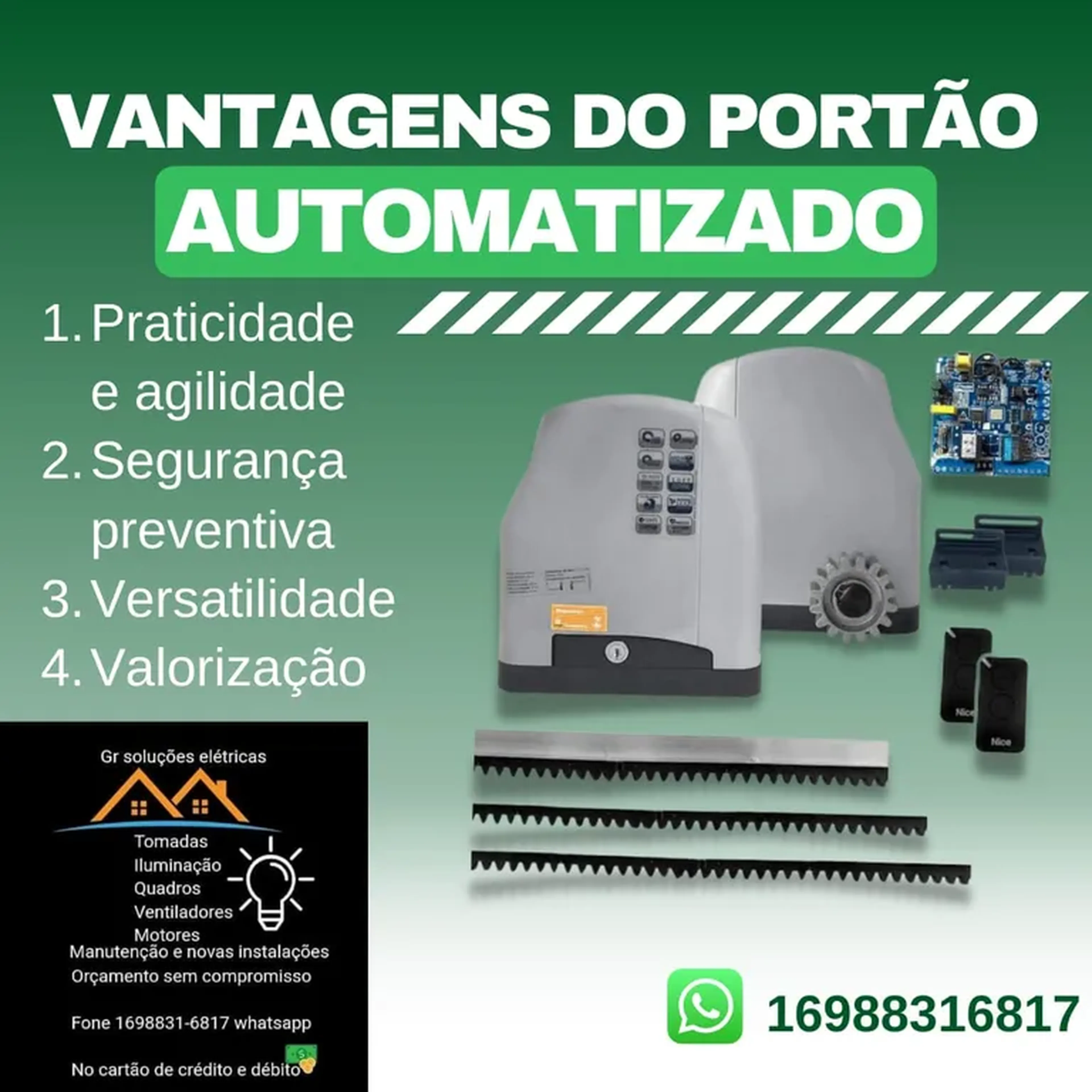 Kit portão correr até 500 kg 5 metros l imagem