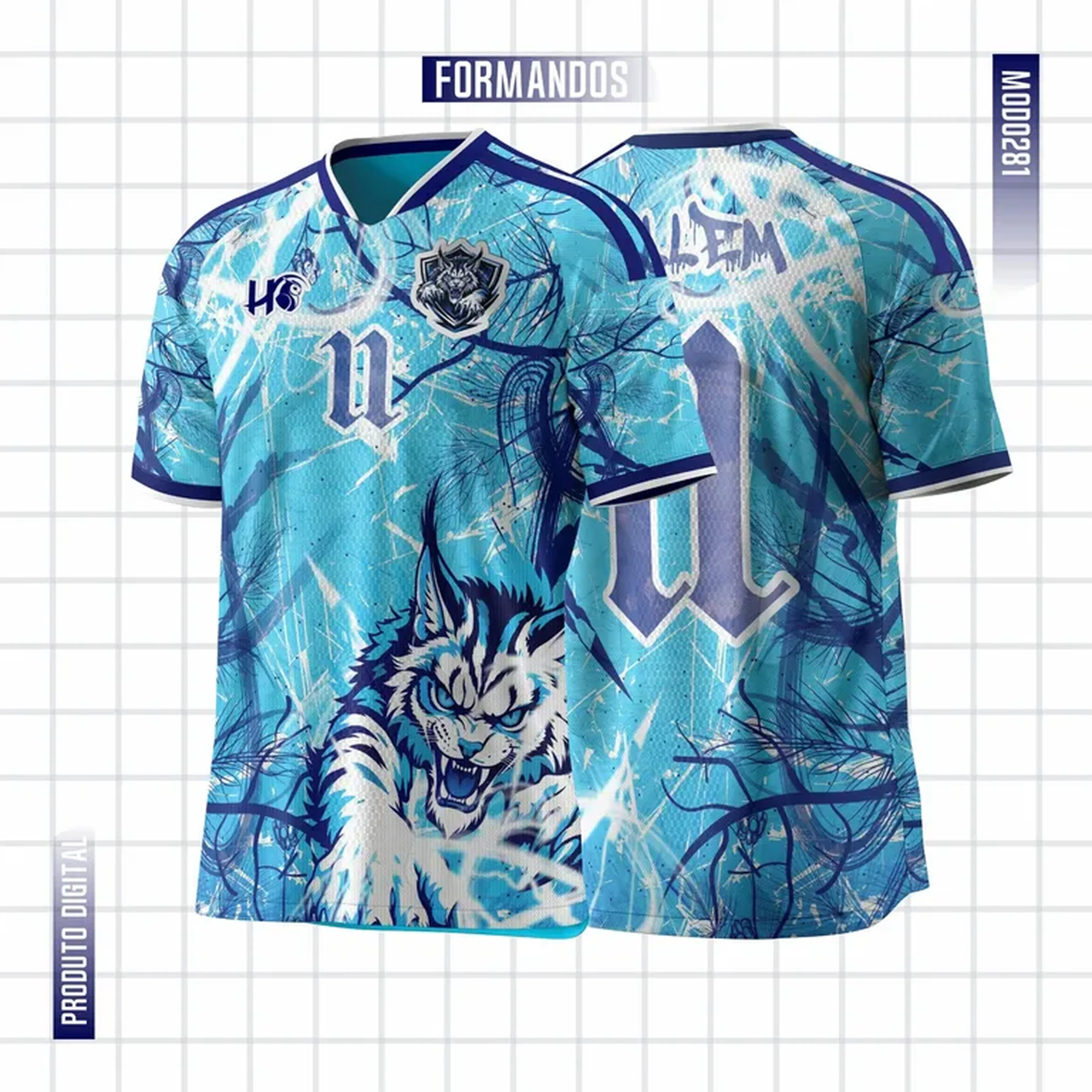 Arte Vetor Camisa Interclasse Lince Glacial Mod0281 imagem