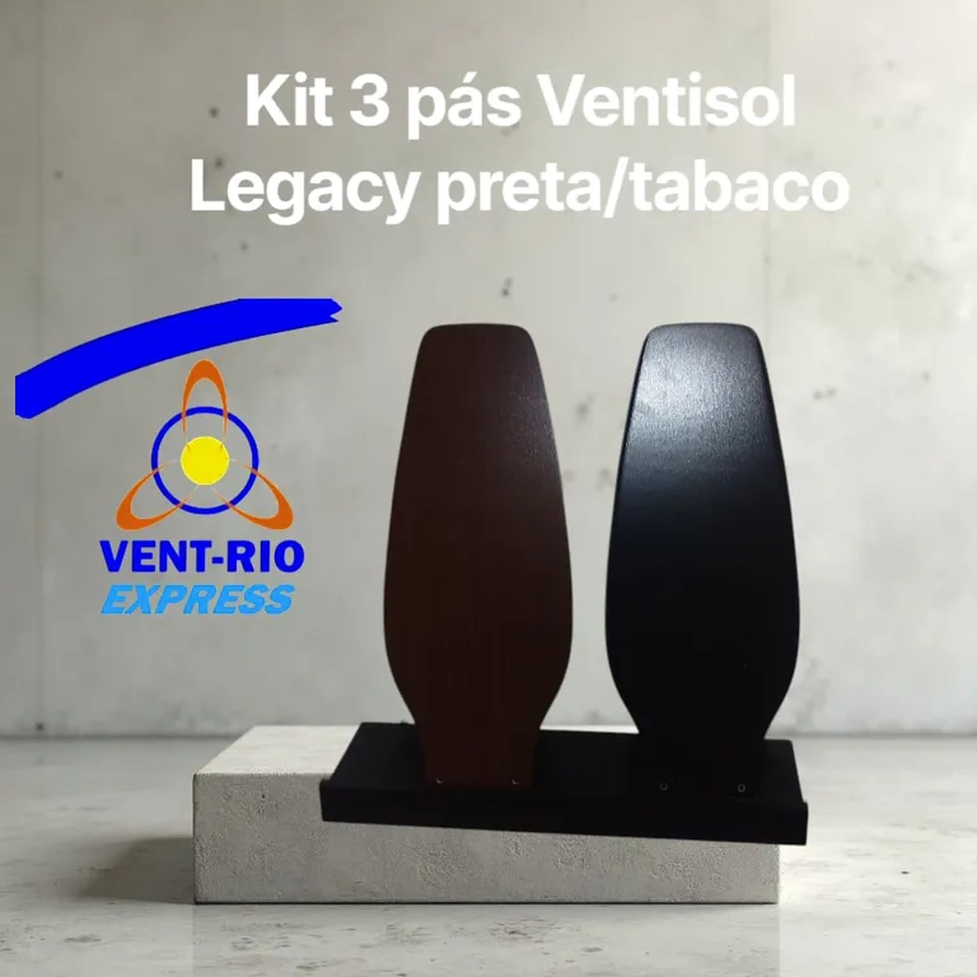 Kit 3 pás Ventisol legacy preto e tabaco imagem