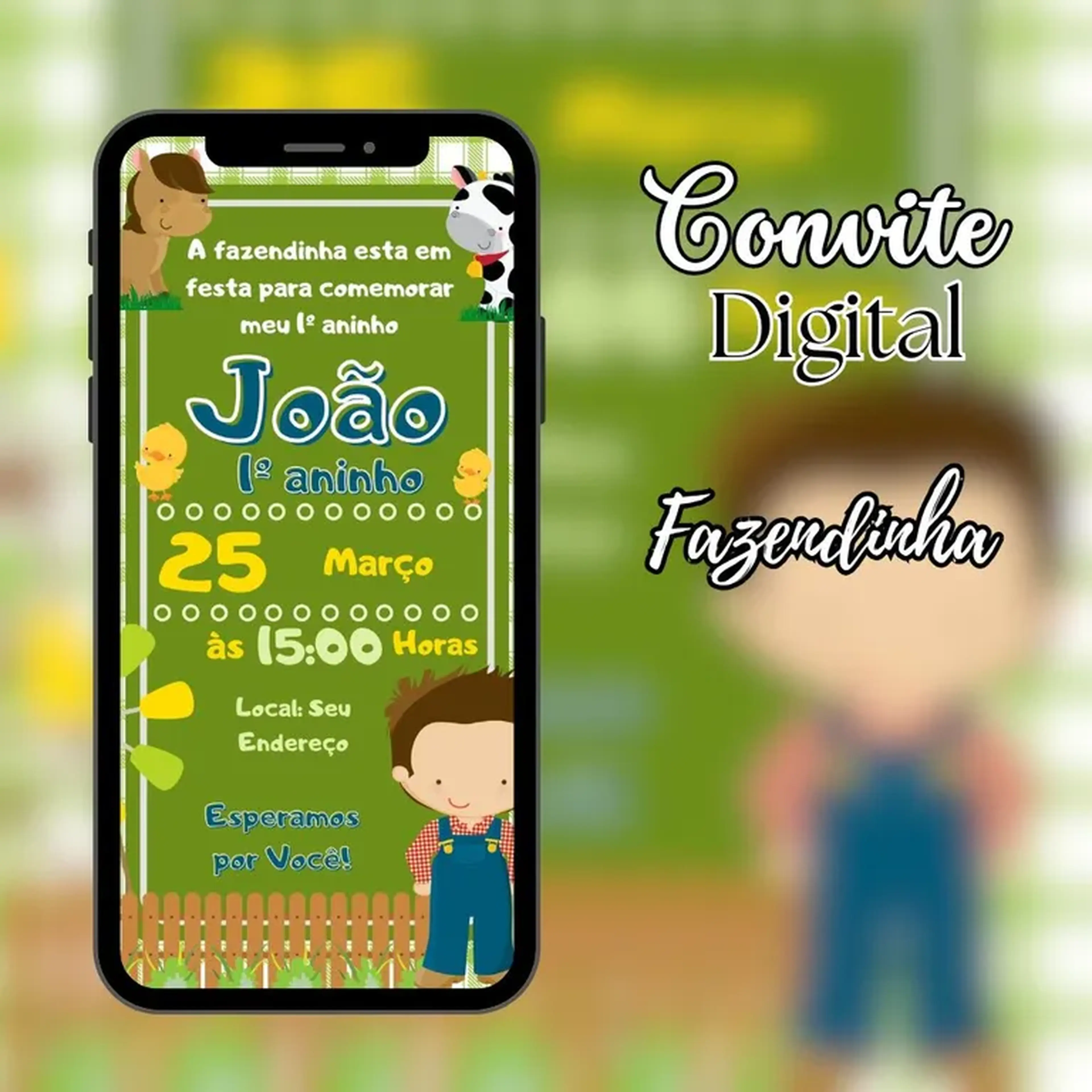 Convite Digital - Fazendinha imagem