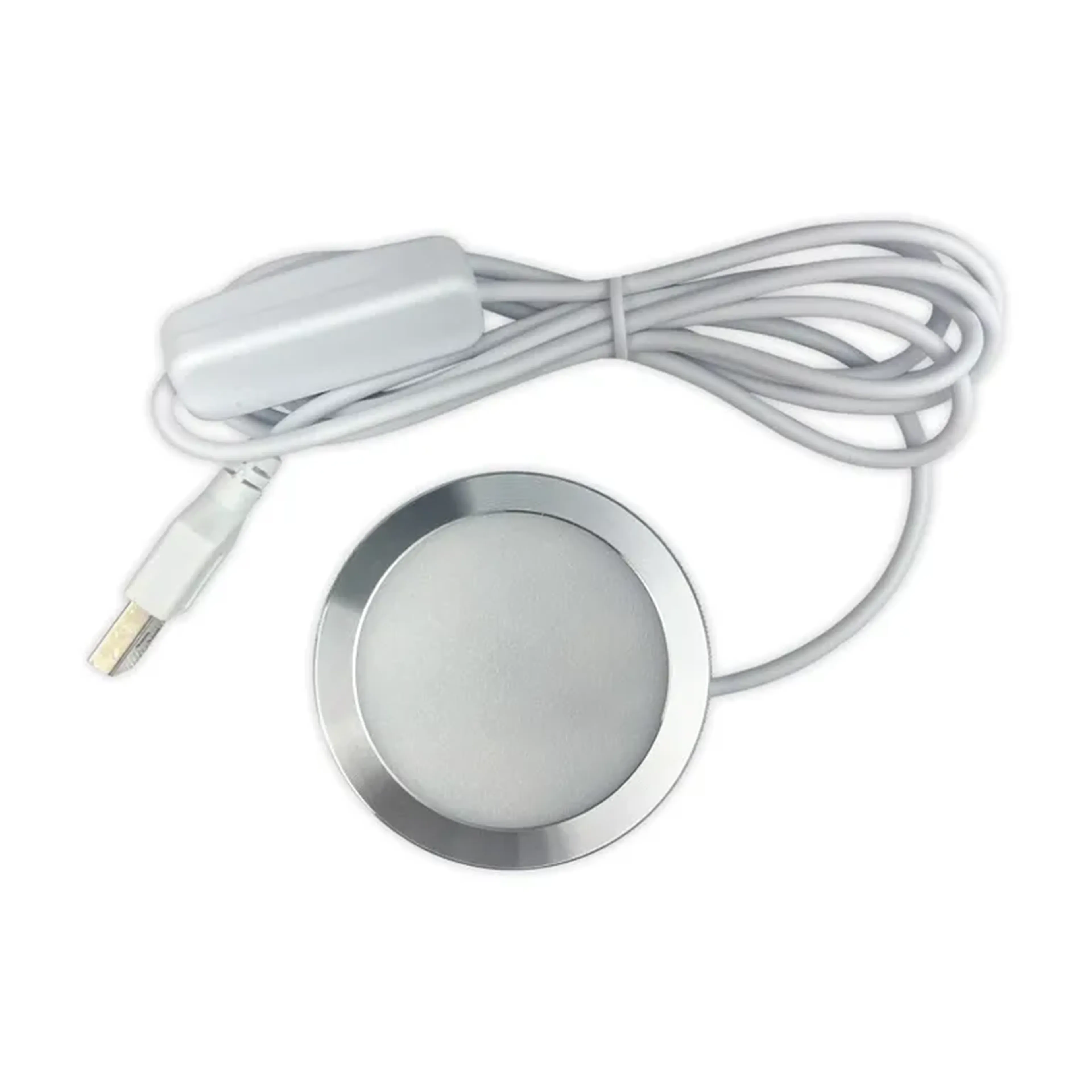 Lâmpada de Led Diy Redondo Pastilha Prata e Branca - Branco Quen imagem