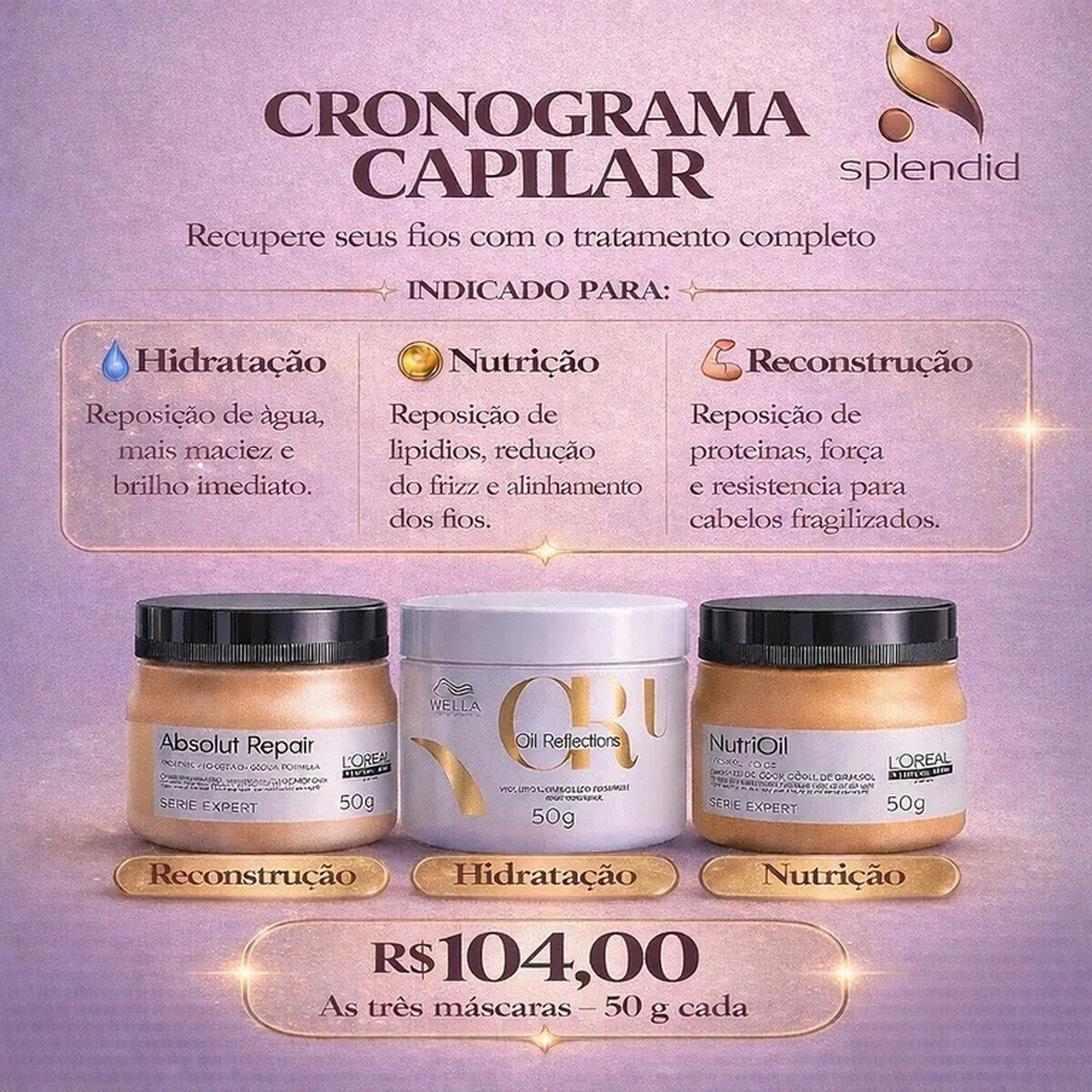 Cronograma capilar imagem