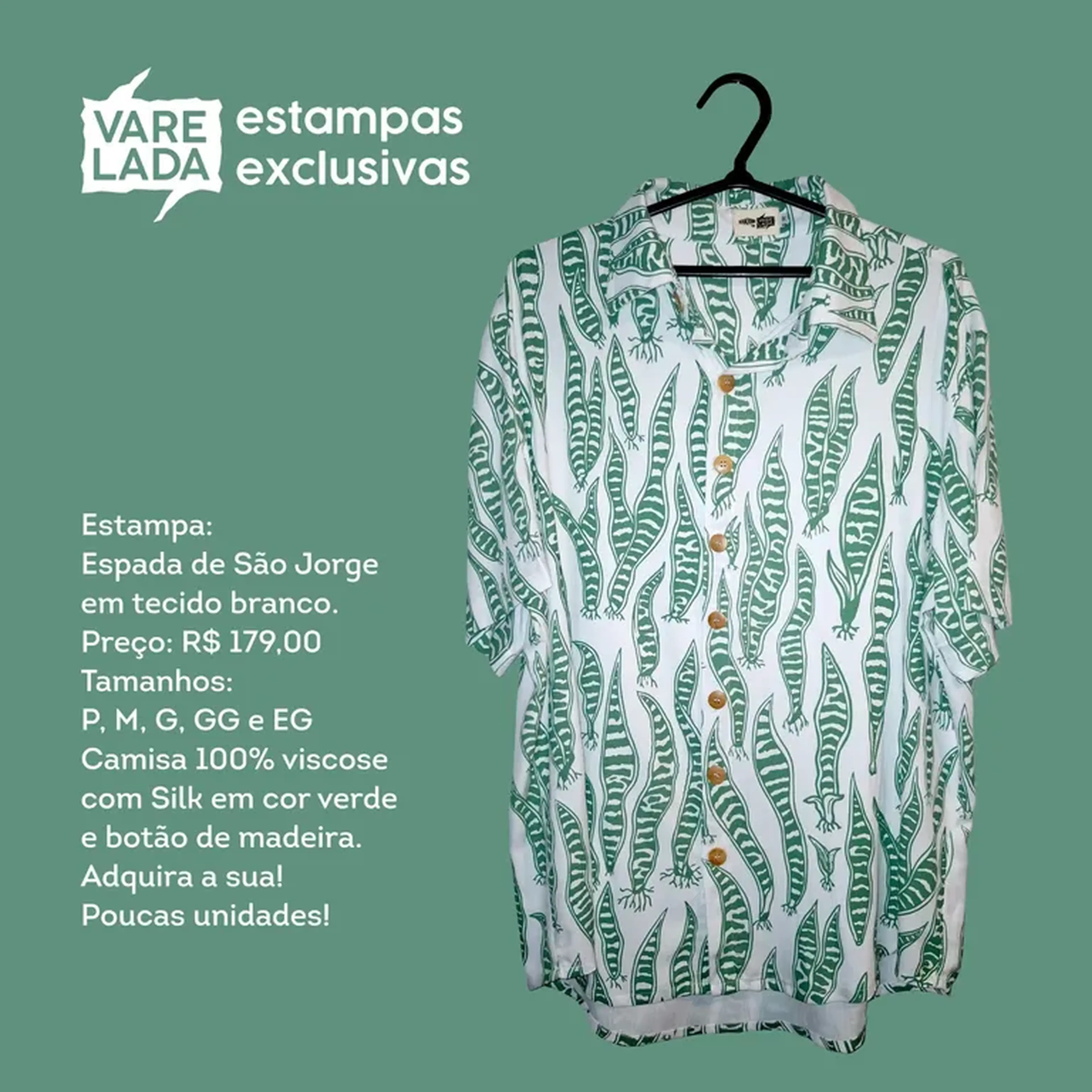 Camisa Espada de São Jorge Cor Branca imagem