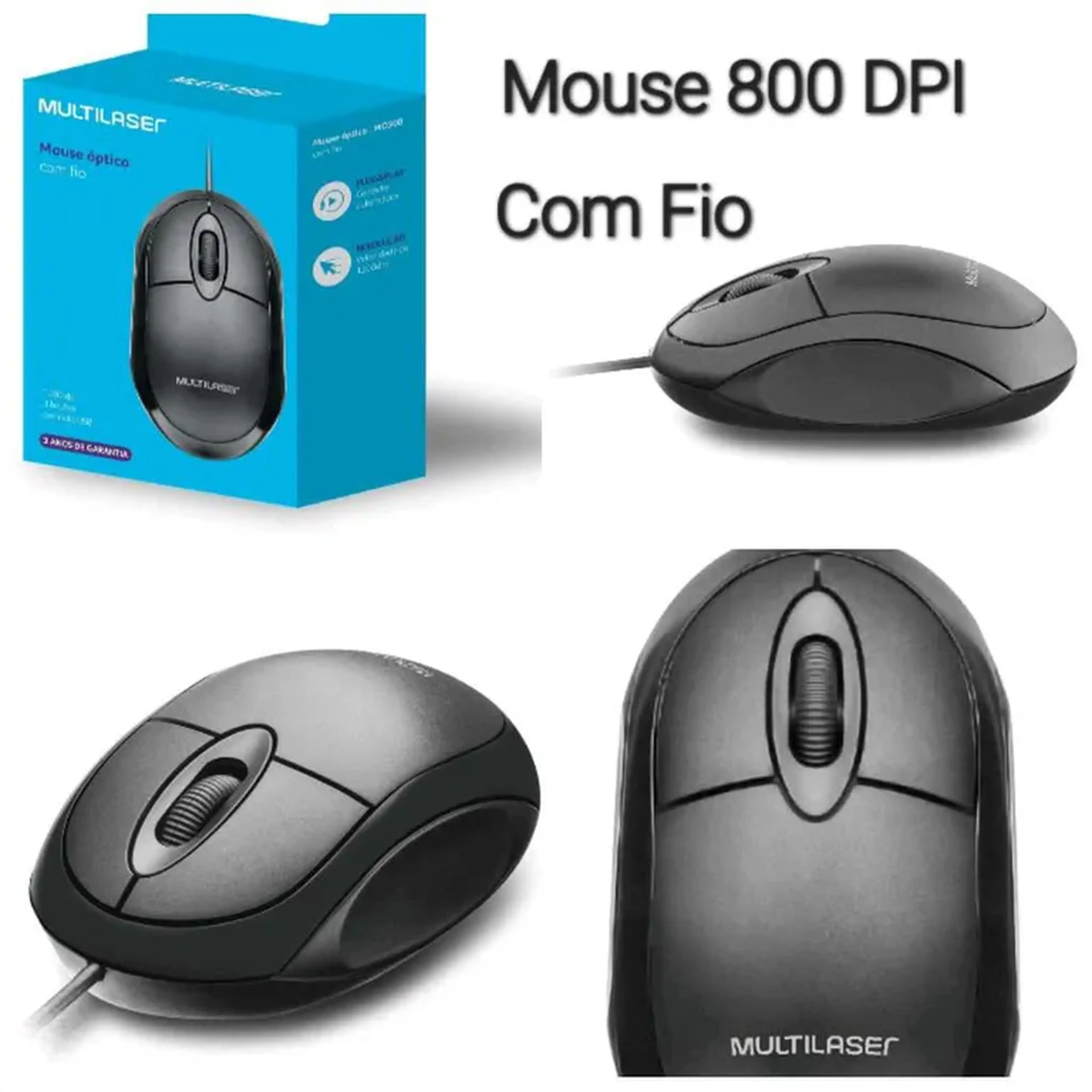 Mouse Com Fio Multilaser MF100 imagem