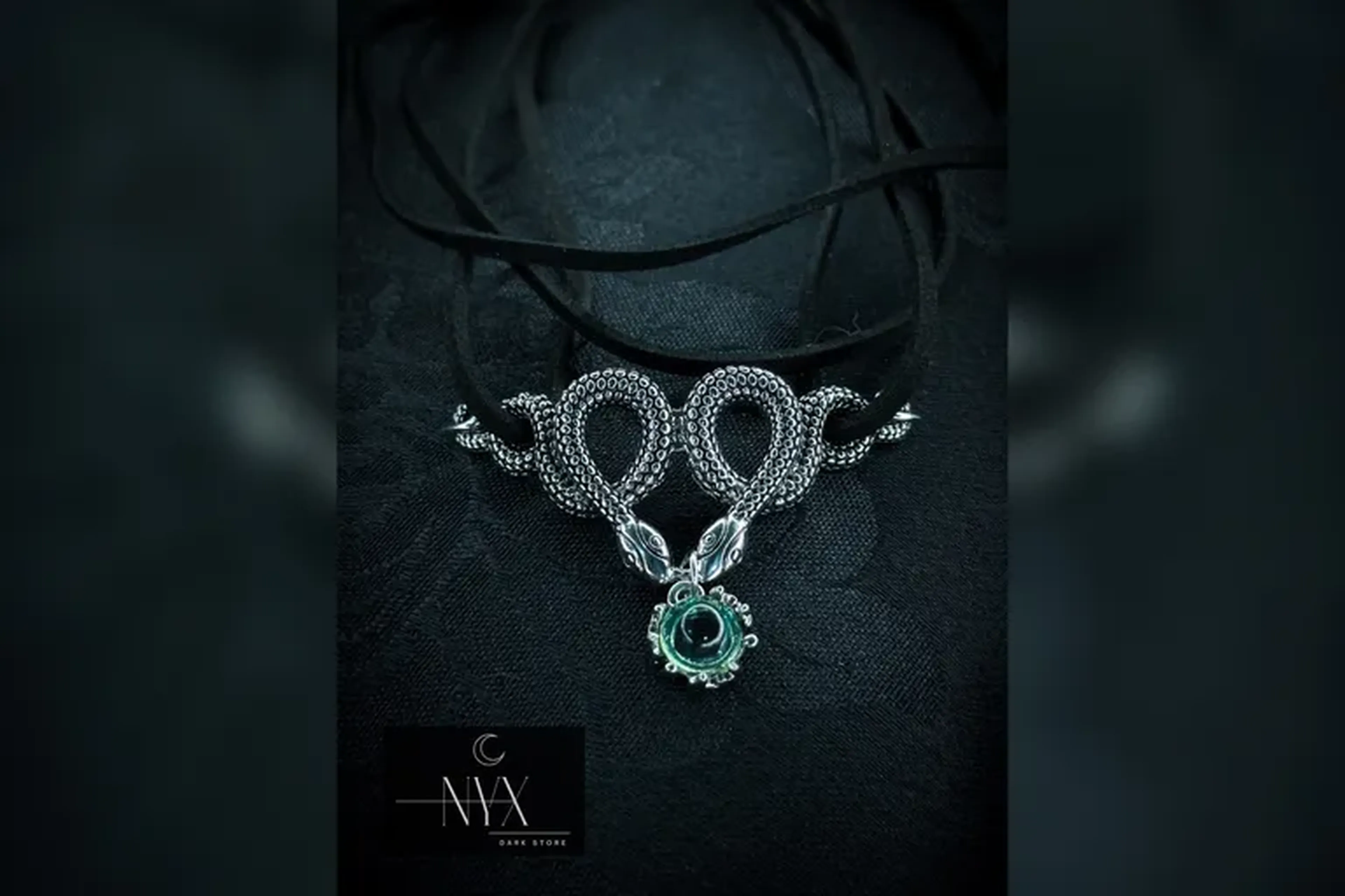✨Chocker duplo cobra com pedra✨ imagem