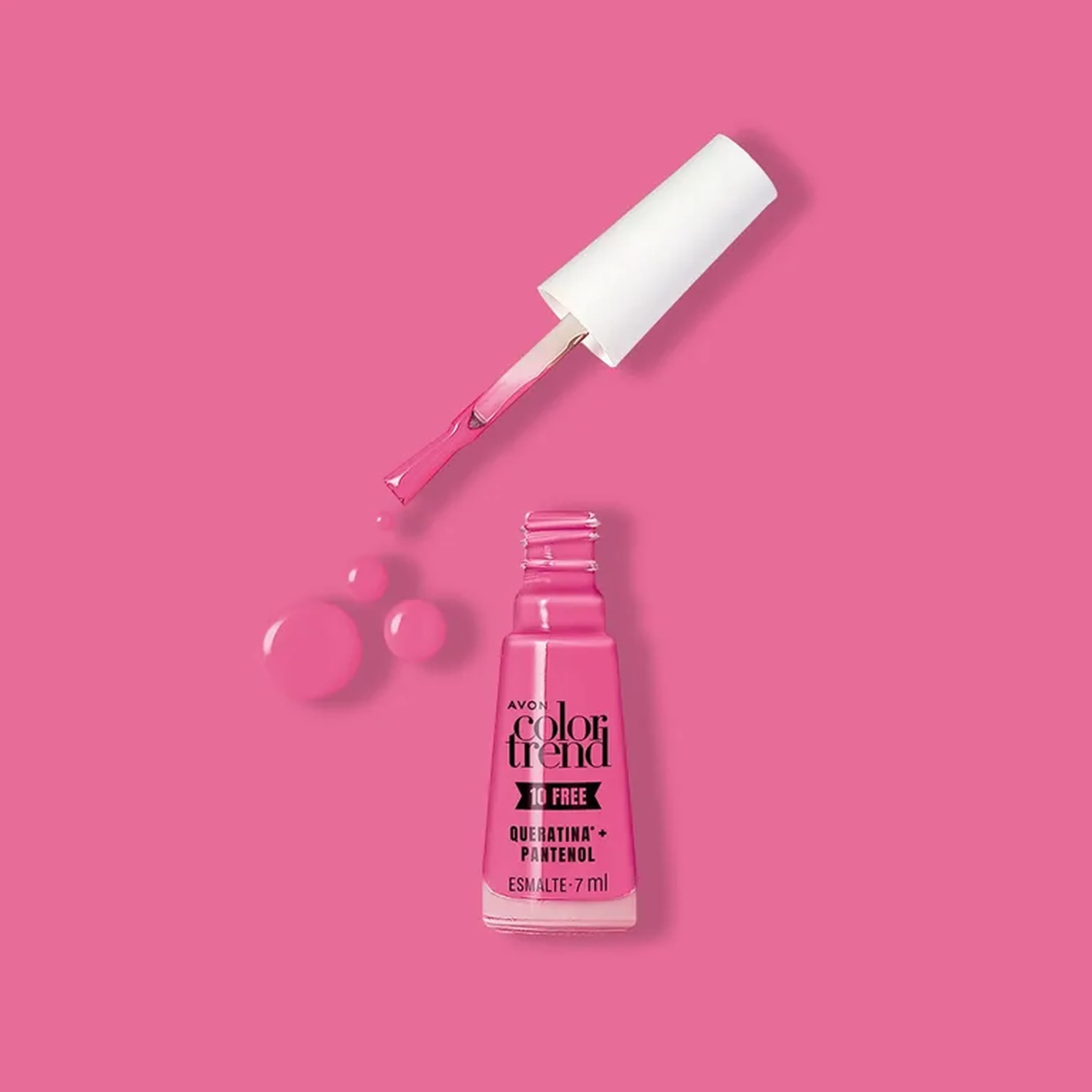 Avon Color Trend 10 Free Esmalte Rosa Choquei 7ml imagem