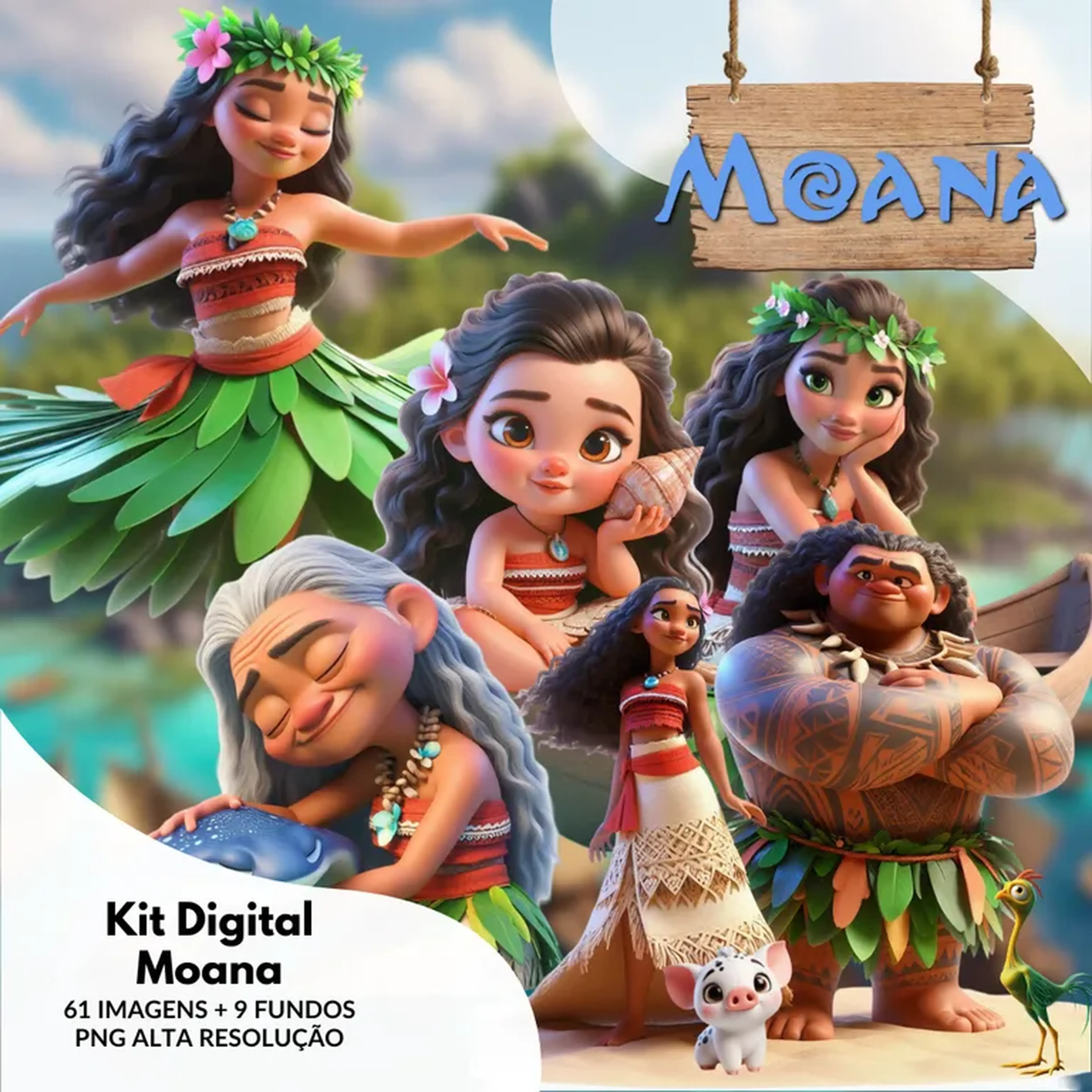 Kit Digital Moana imagem
