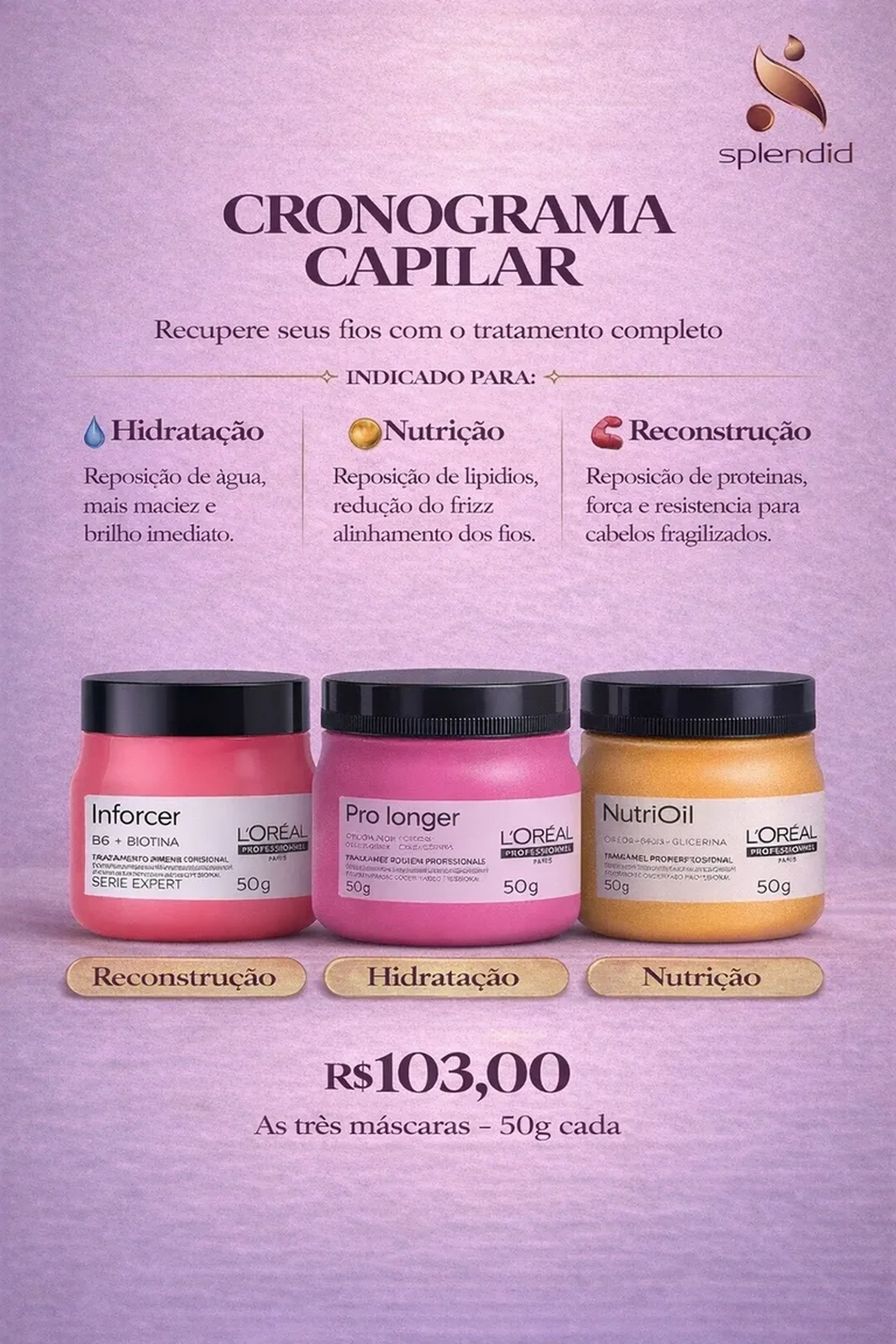 Cronograma capilar imagem