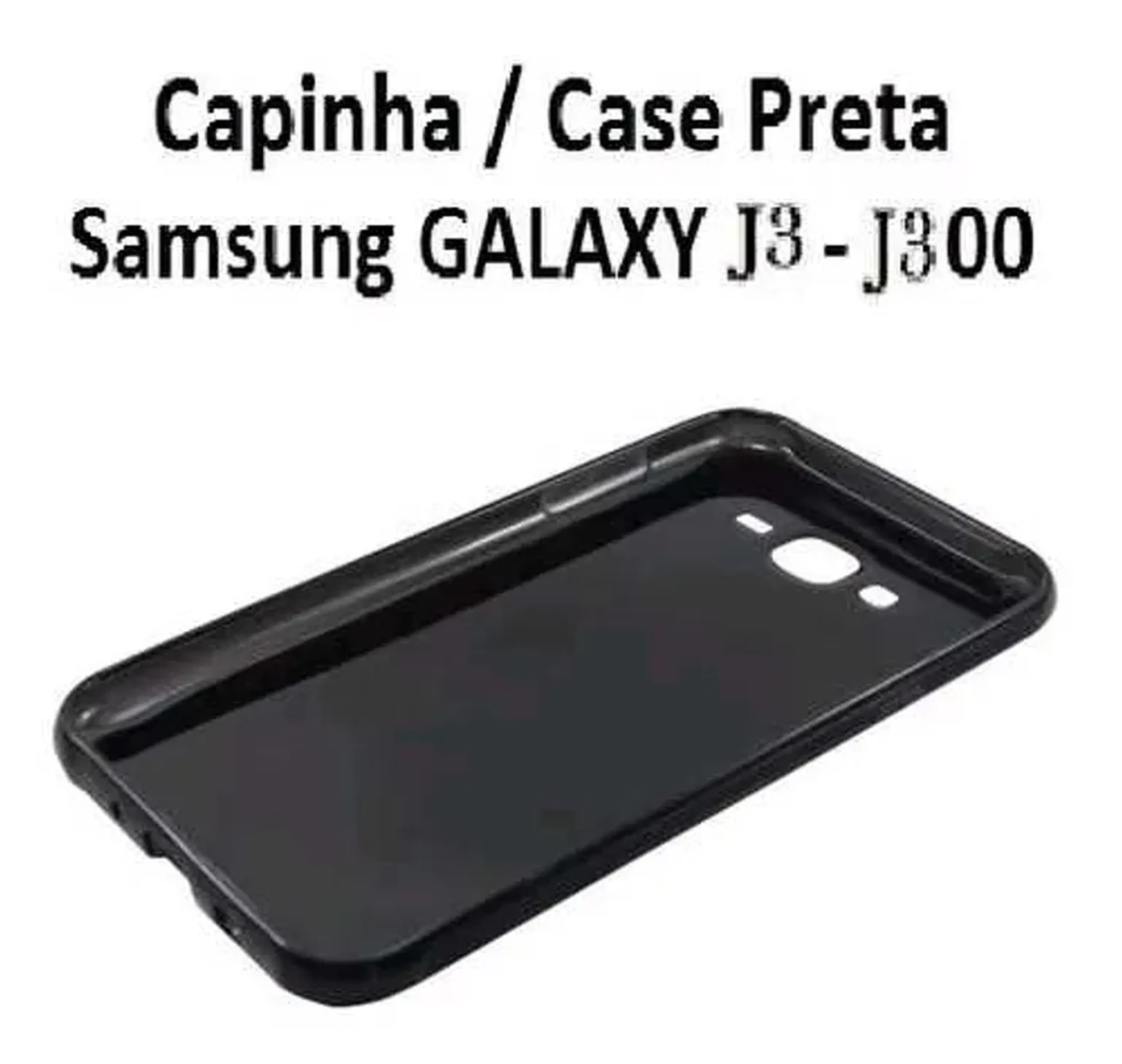 Capinha Galaxy J3, De Silicone Aveludada (PRETA) imagem