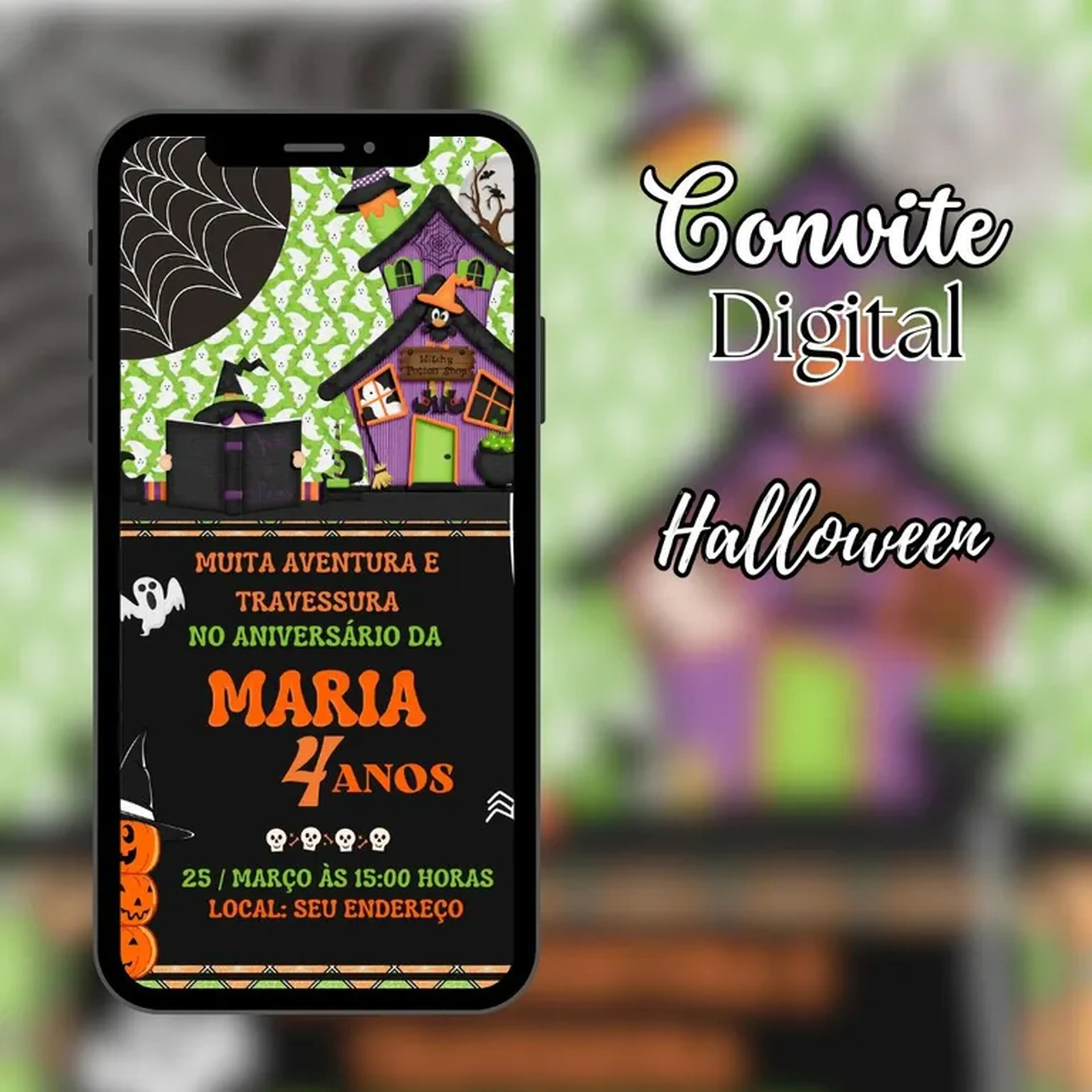 Convite Digital - Halloween imagem