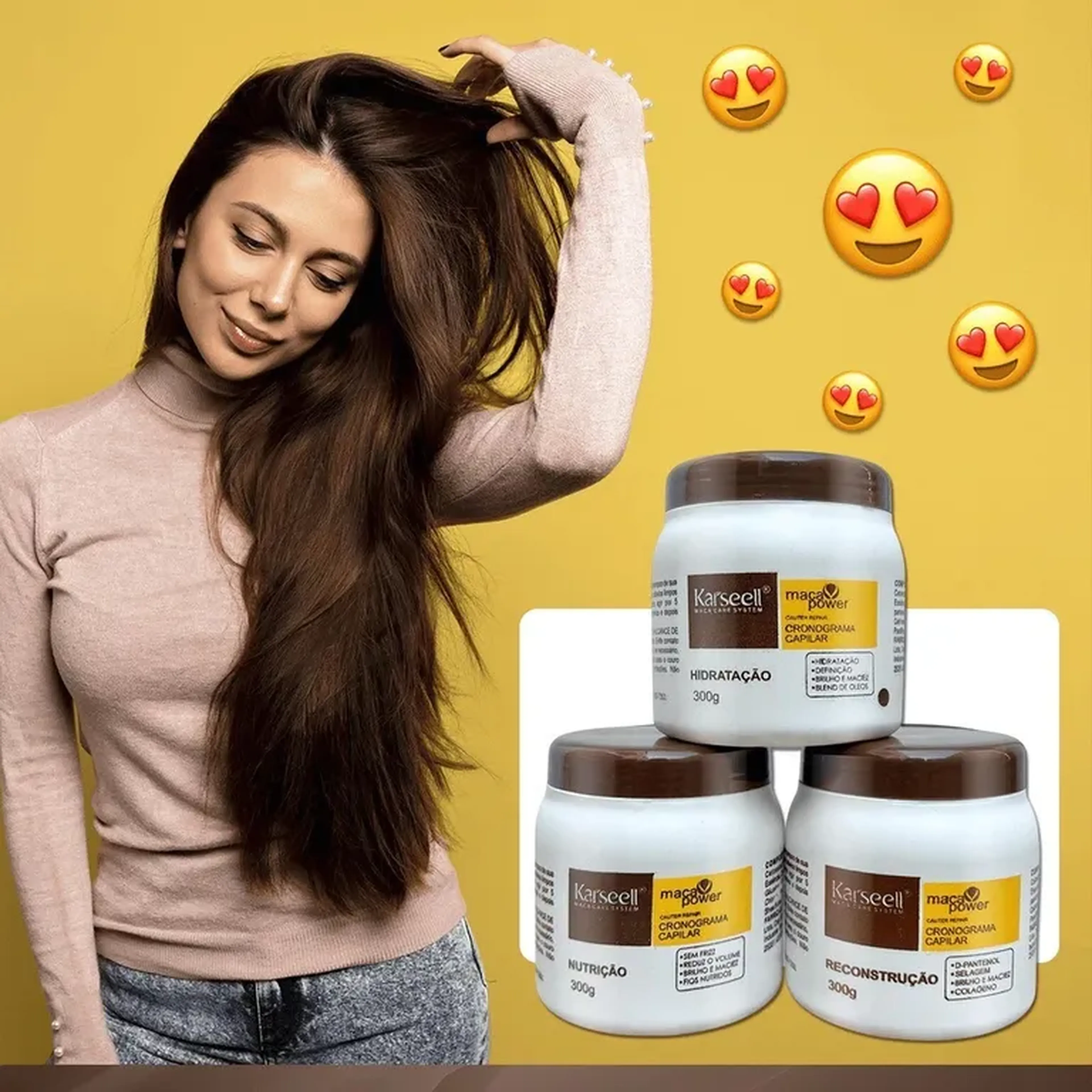 Cronograma Karseell 300g Hidratação Nutrição Reconstrução imagem