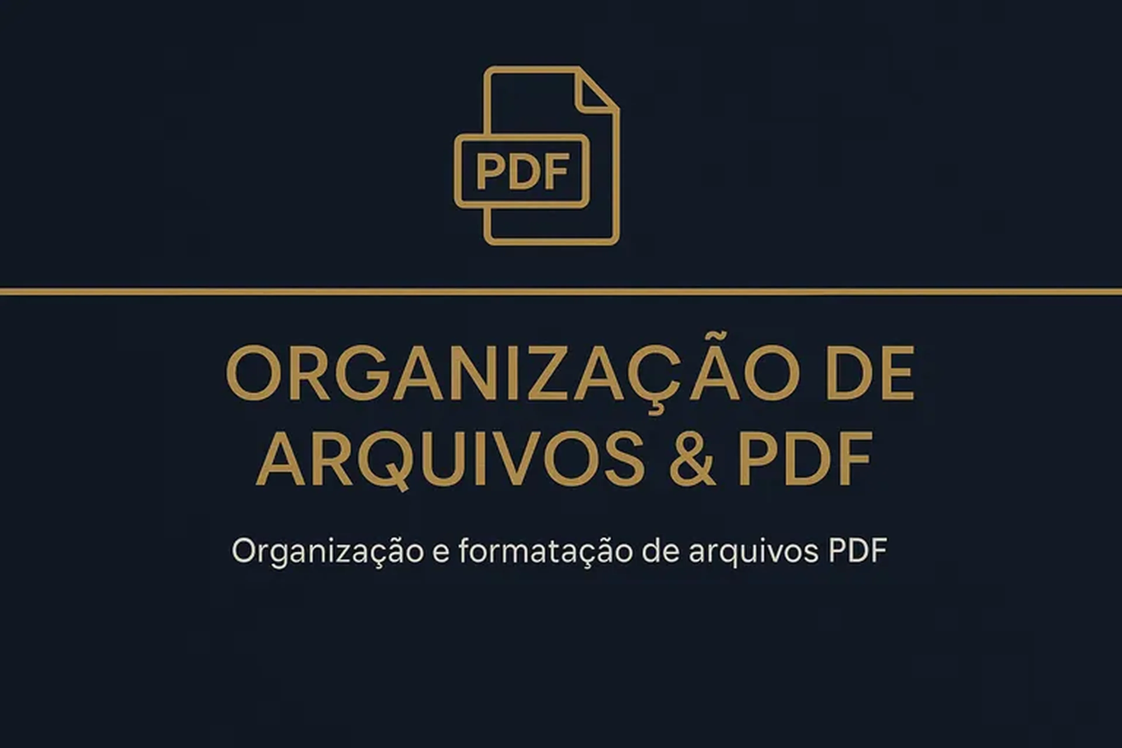Organização de Arquivos e PDF imagem