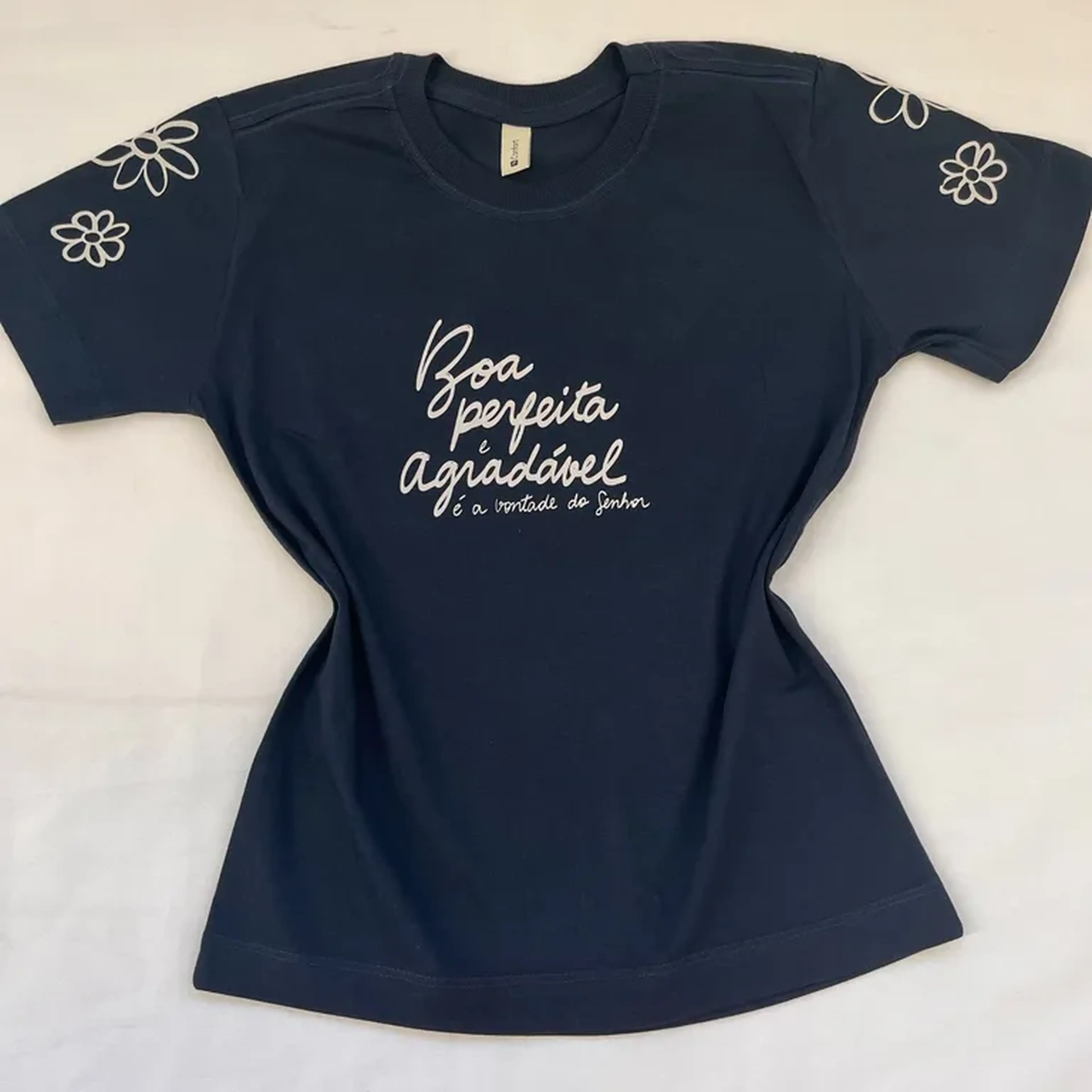 T-shirt vontade de Deus azul-marinho imagem