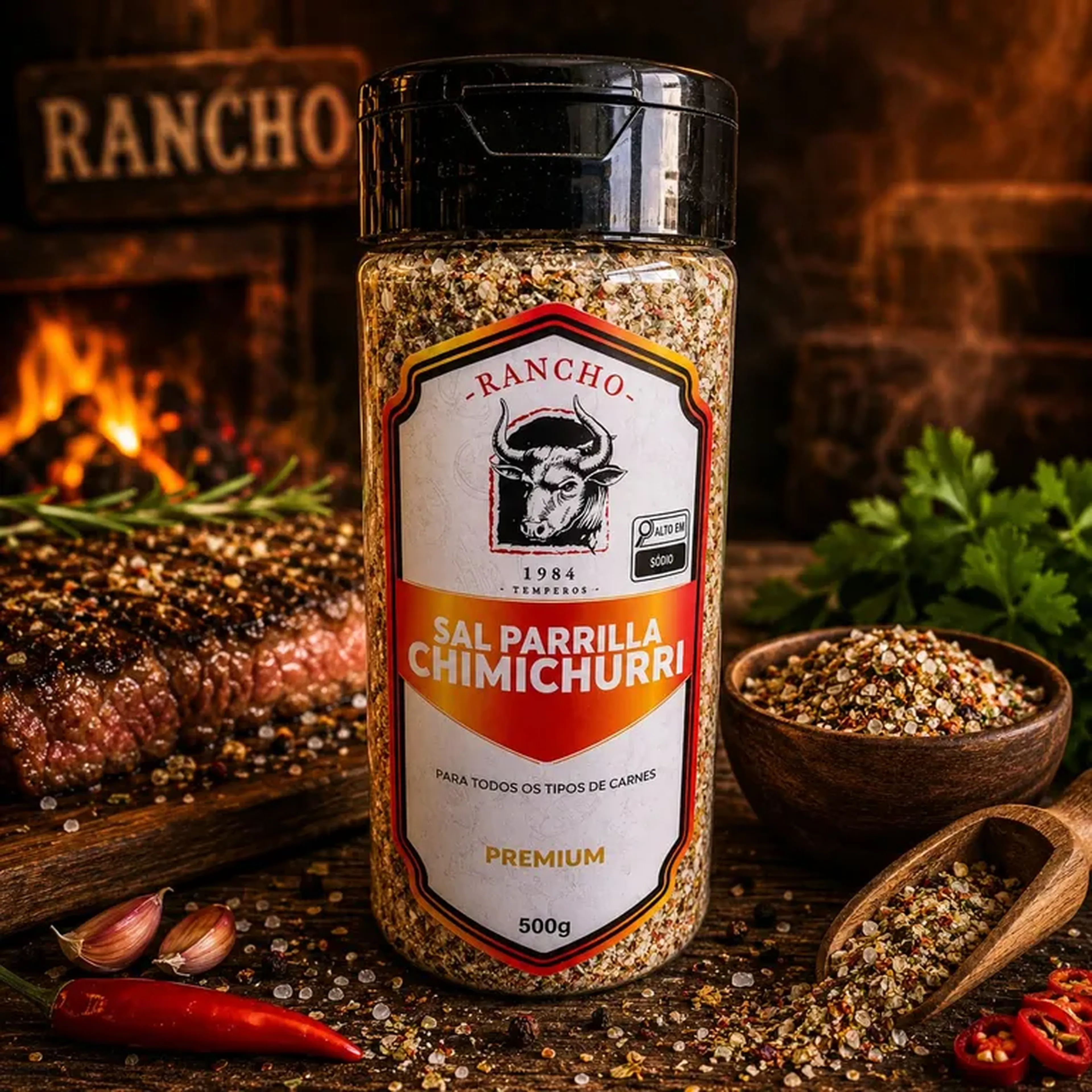 Tempero Para Churrasco Chimichurri Rancho 1984 500g imagem