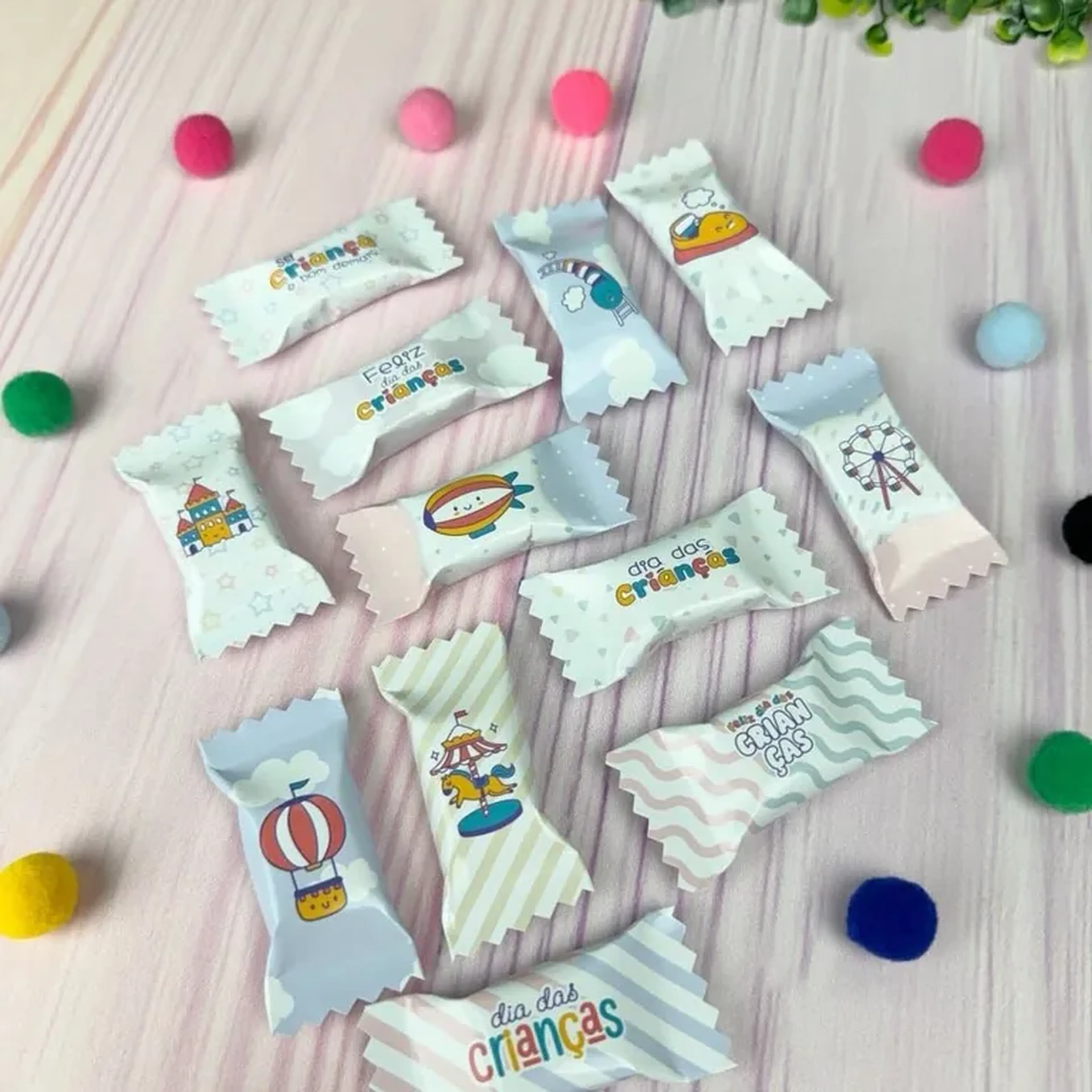 Bala dia das crianças - 100 un imagem