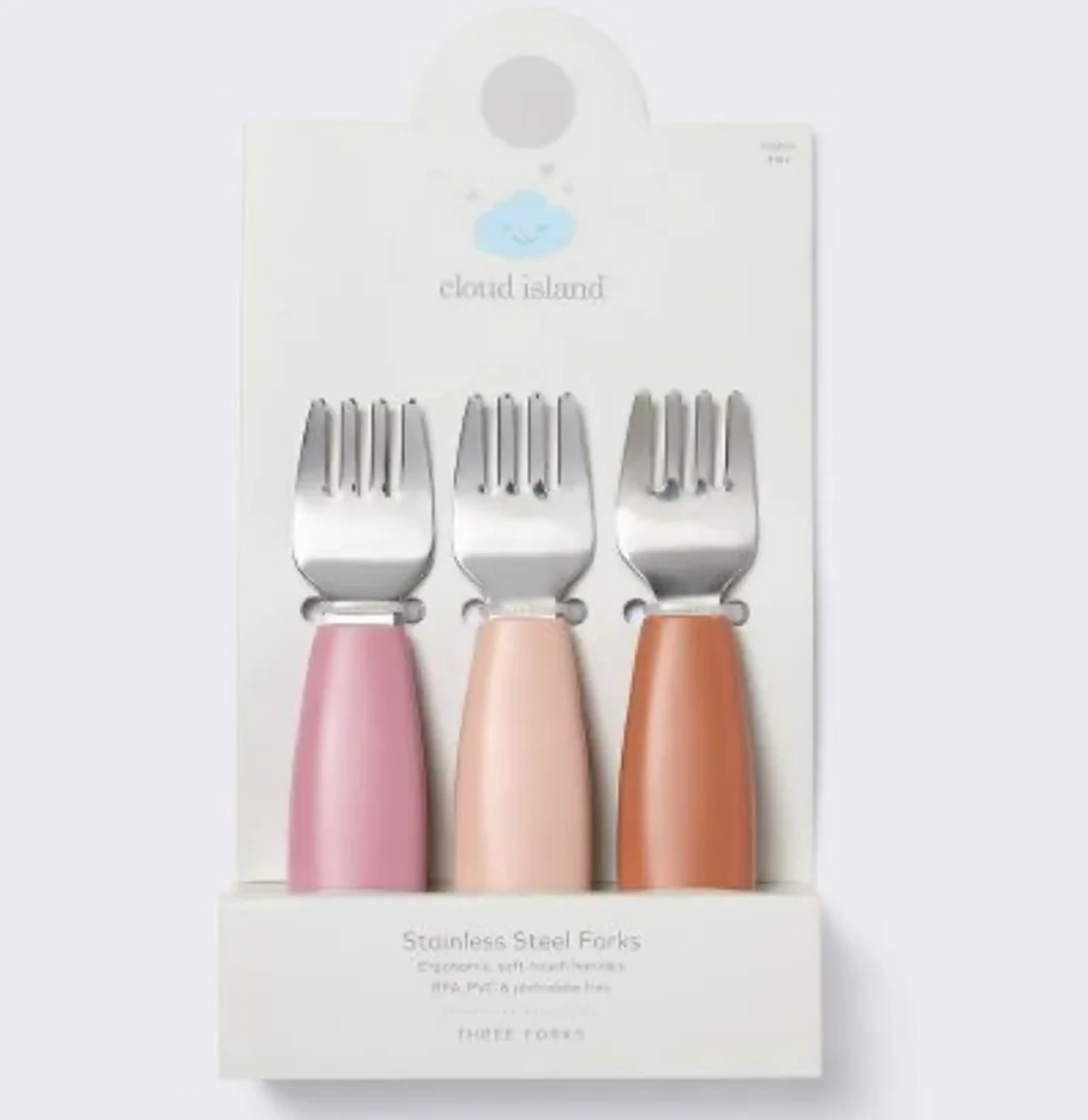 Kit 3 Garfos Cloud Island Rosa imagem