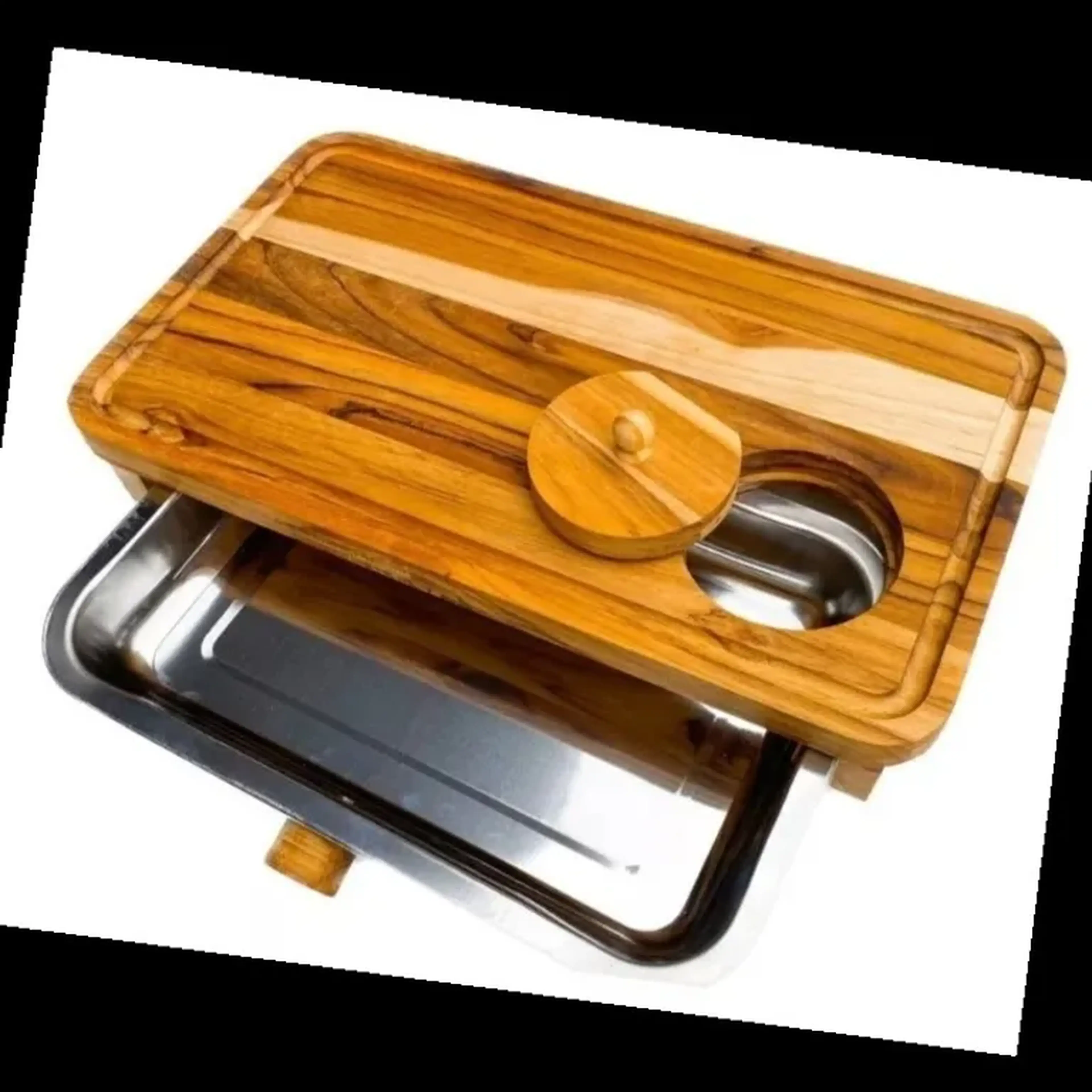 Tábua de carne churrasco com gaveta térmica inteligente imagem