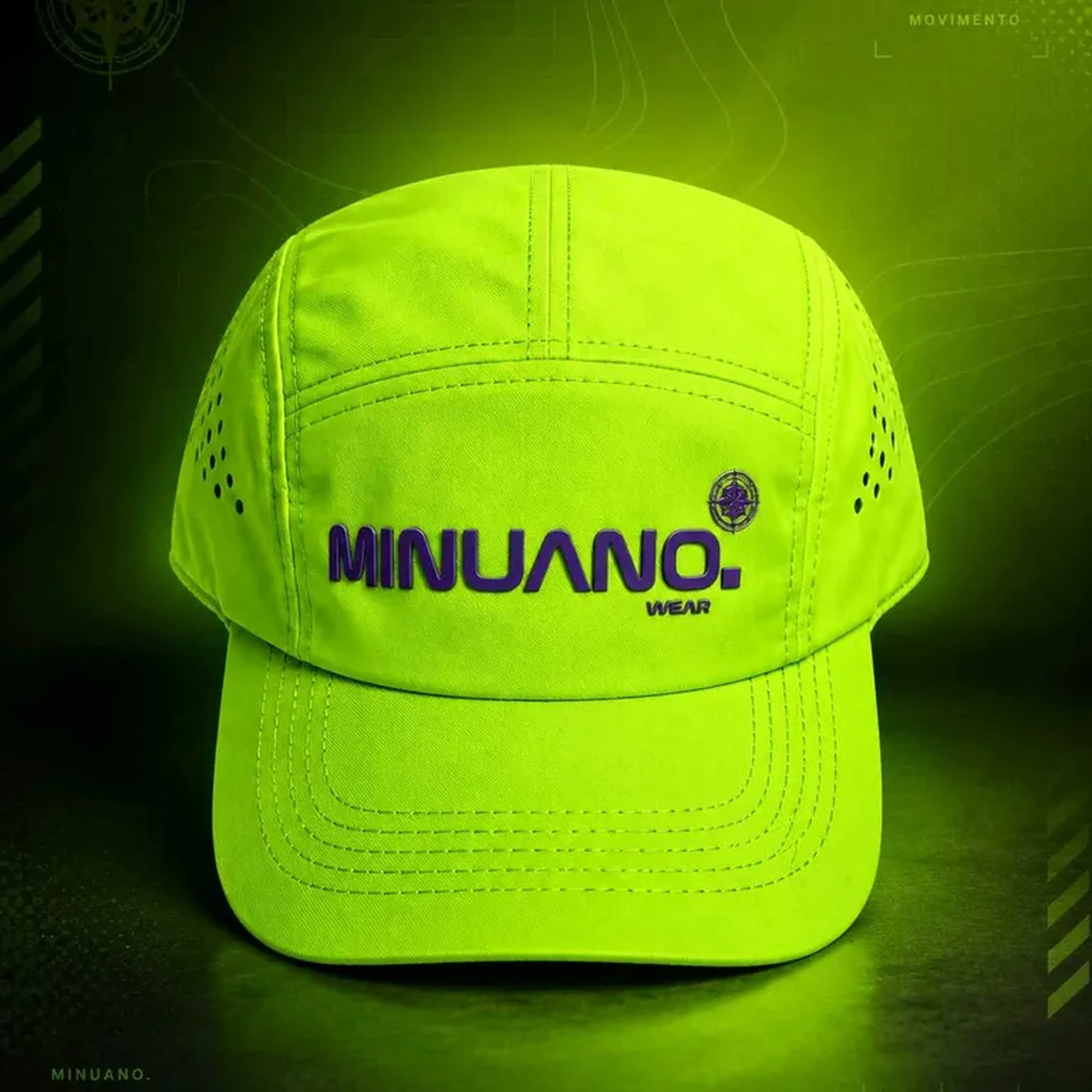Boné Running Verde Limão Minuano Wear imagem