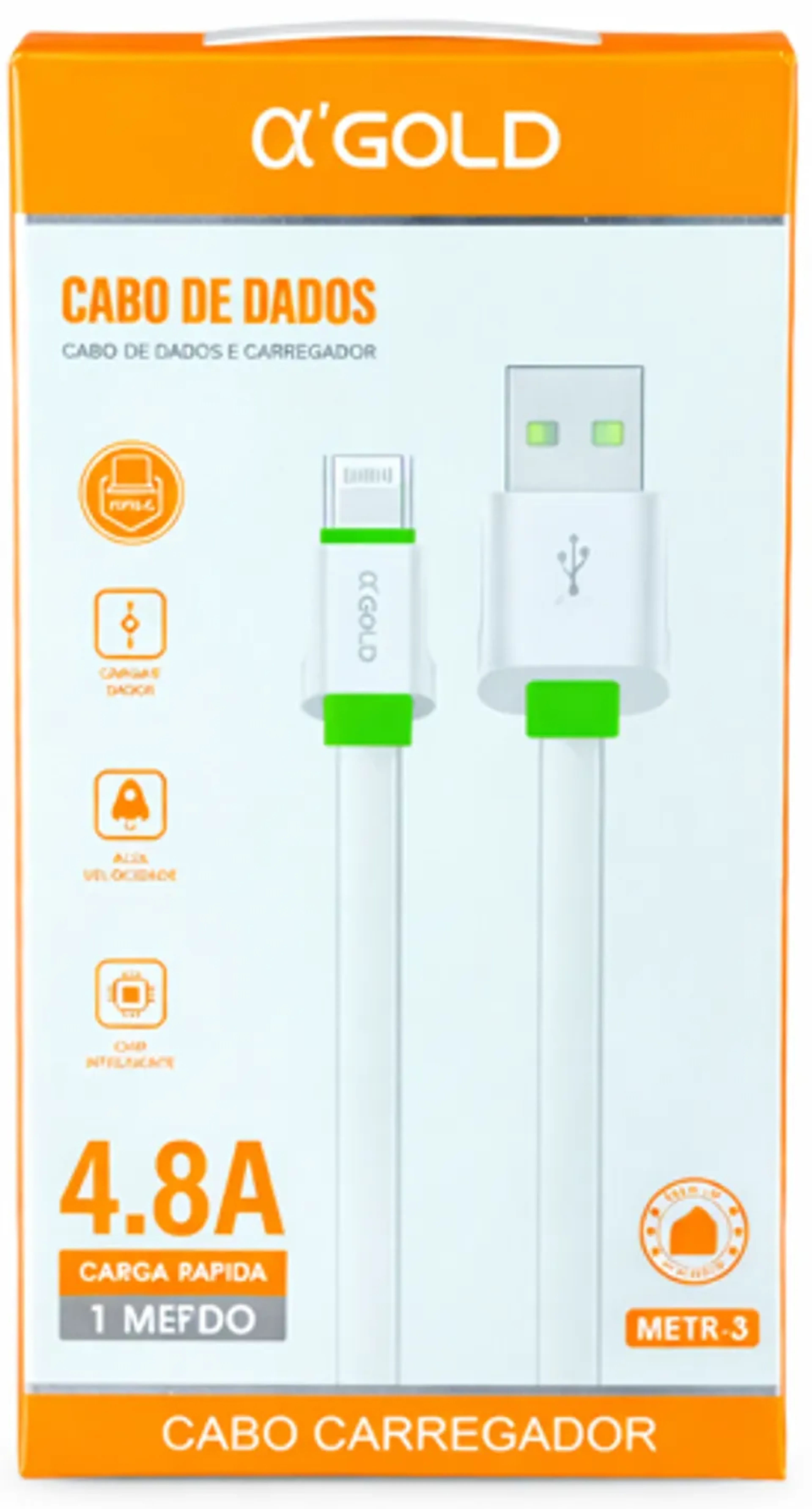 Cabo USB 4.8A IOS imagem