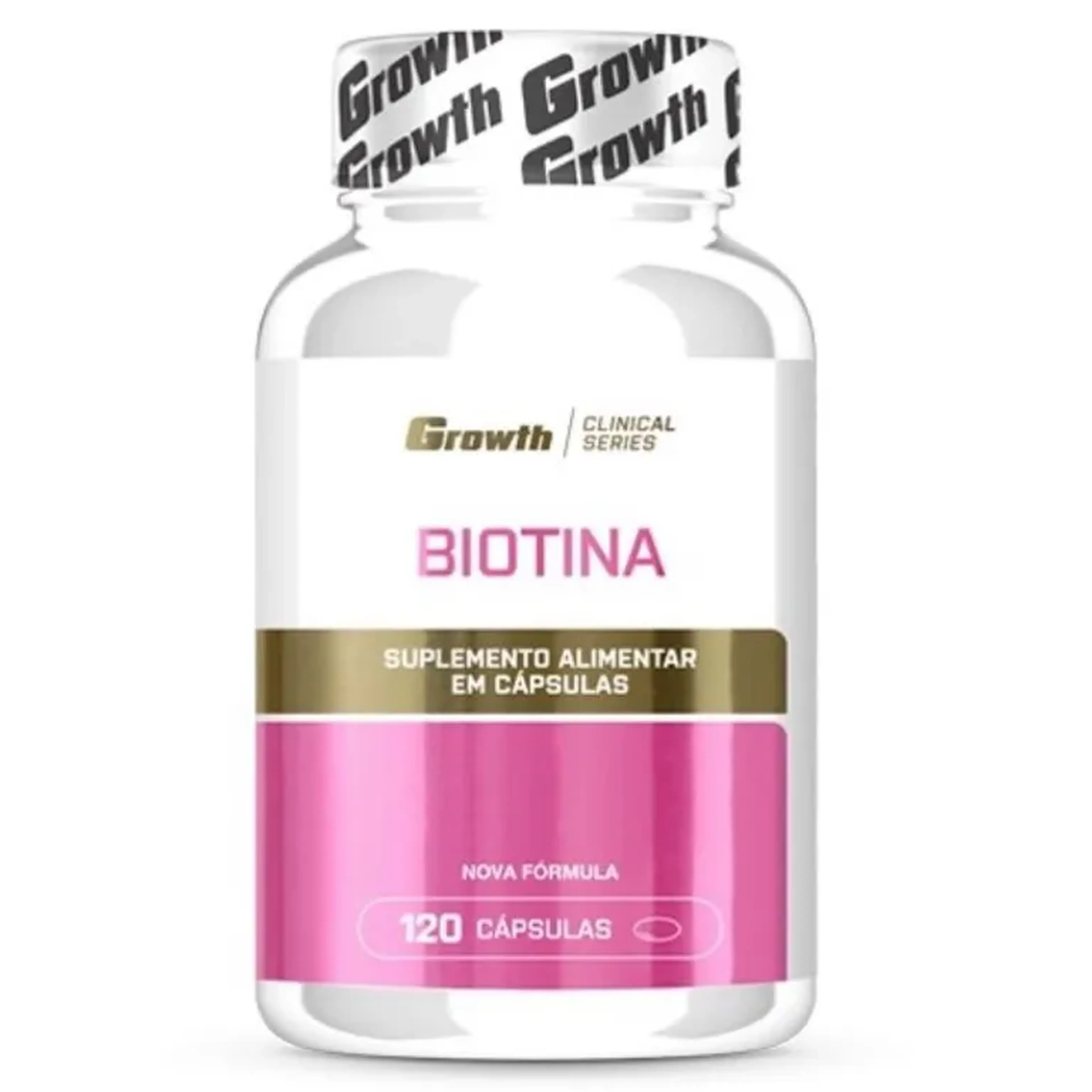 BIOTINA 120 CÁPSULAS - GROWTH SUPPLEMENTS imagem