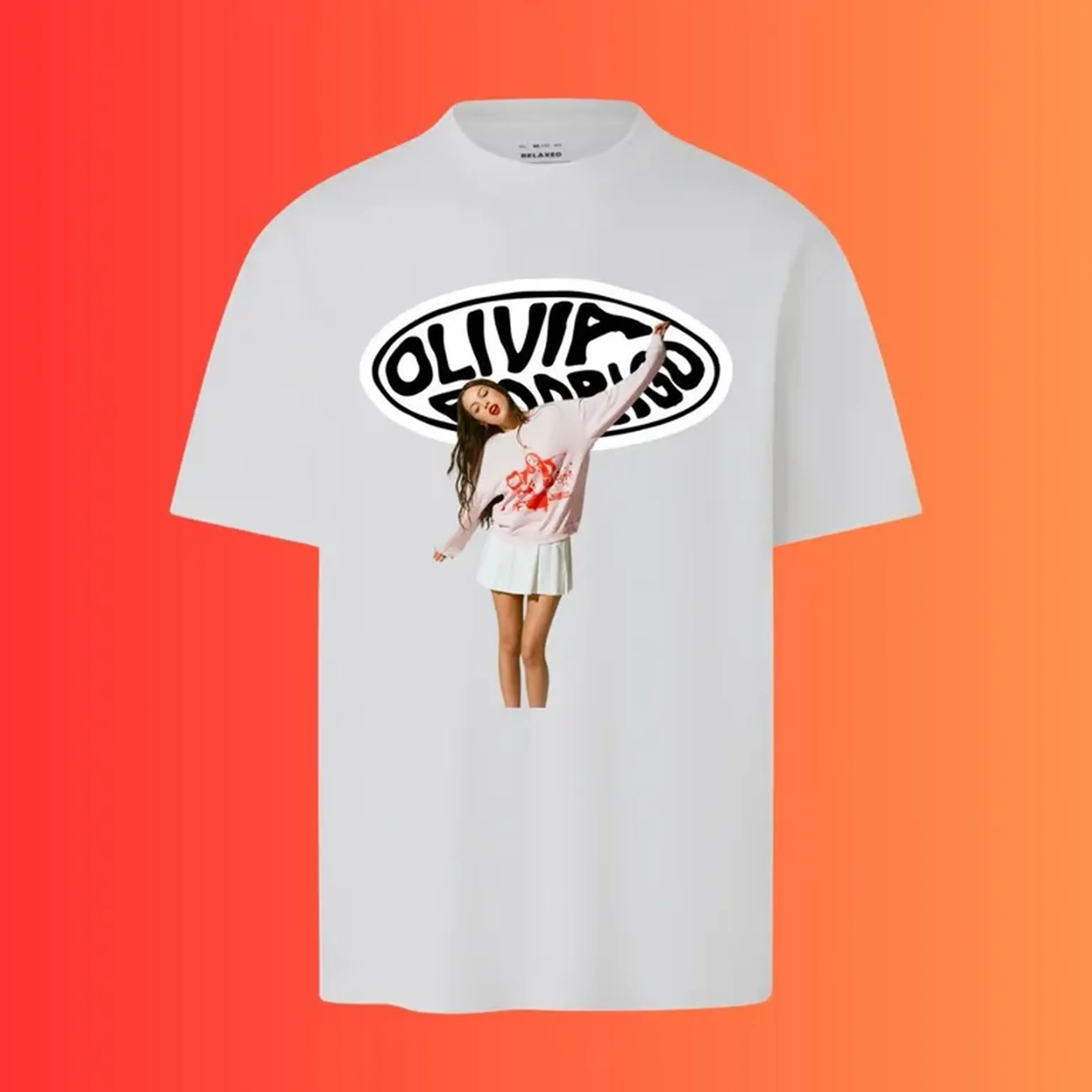 Camiseta branca Olivia Rodrigo imagem