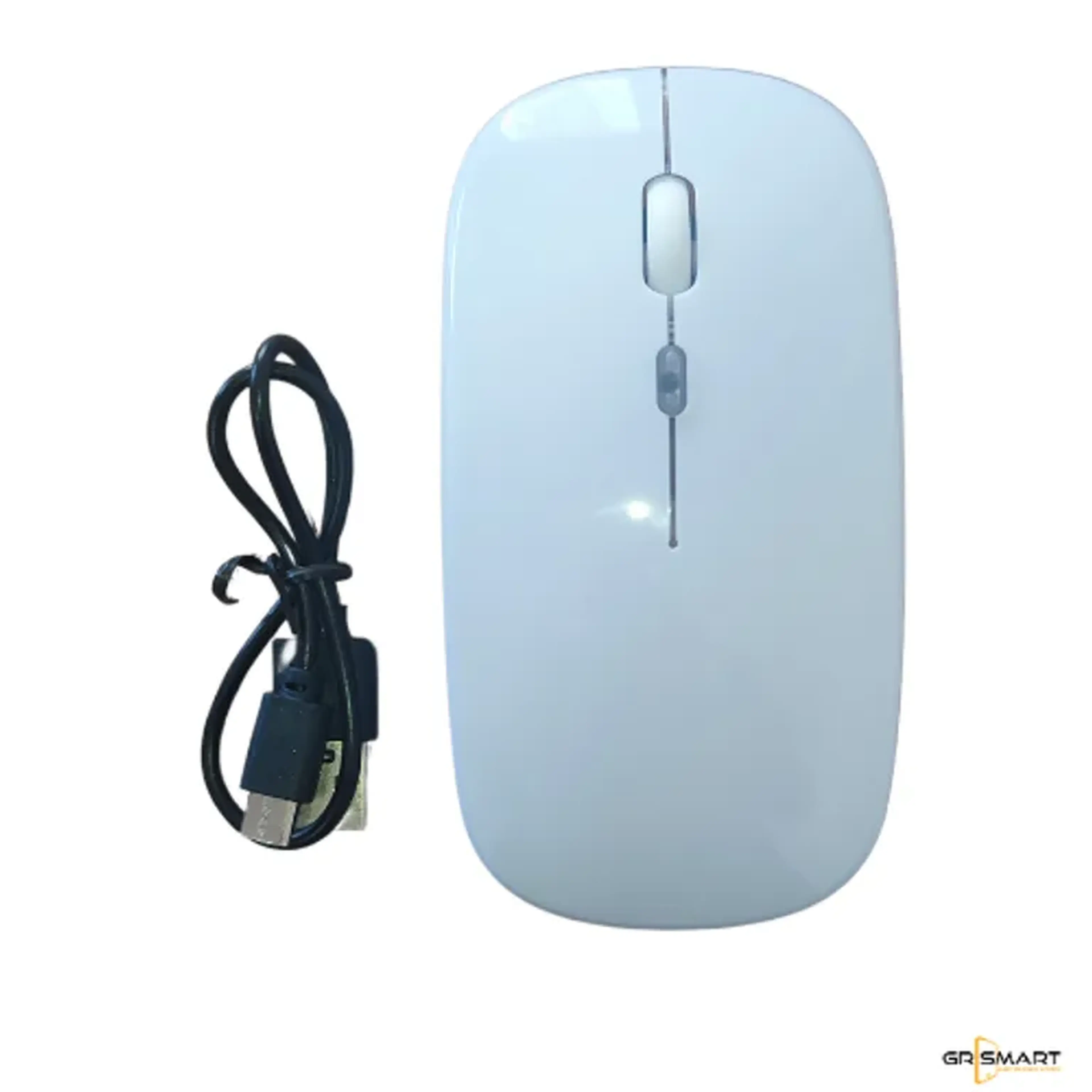 Mouse branco sem fio Wireless - Recarregável. imagem