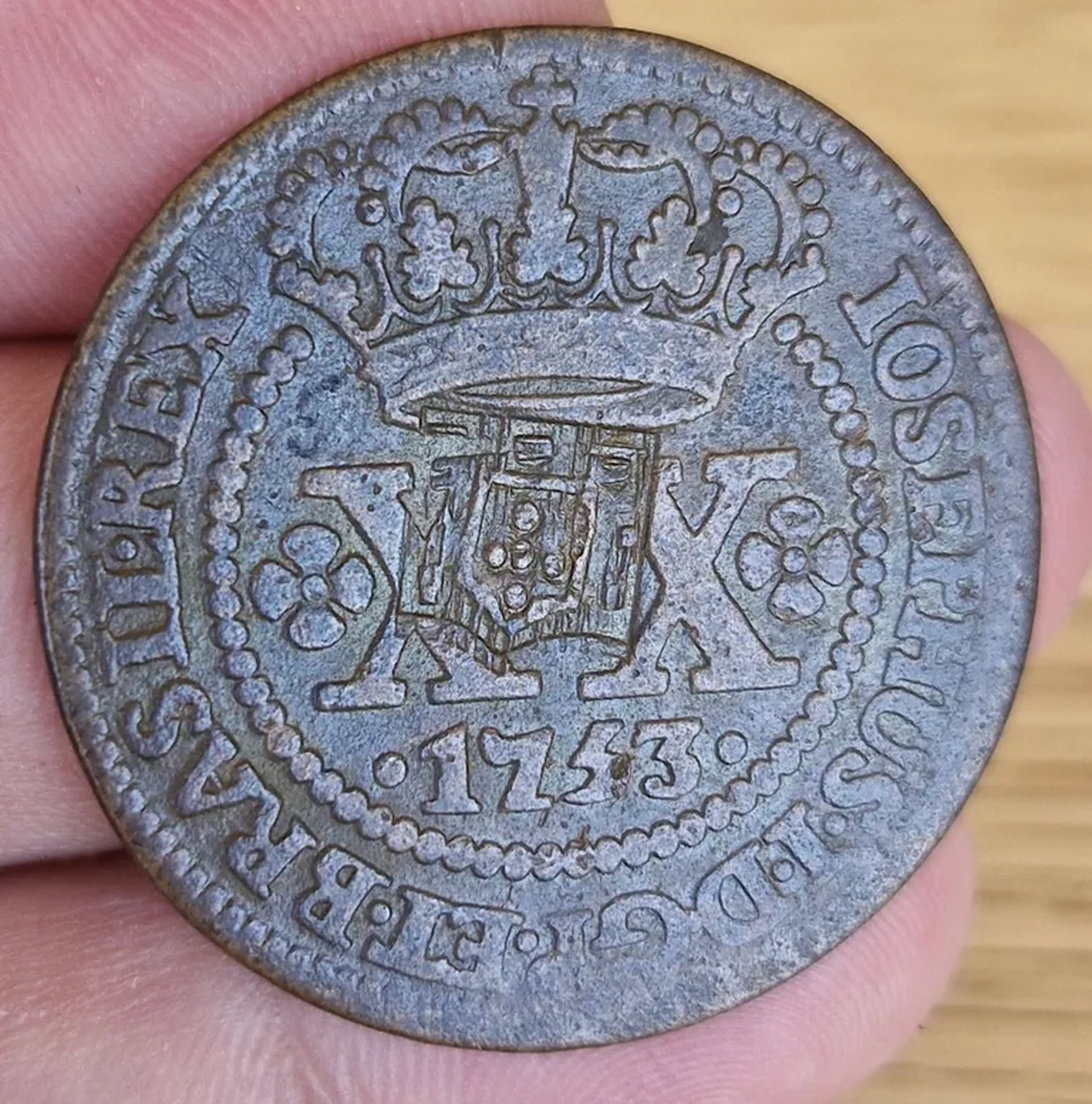 XX Réis - 1753 Com Escudete - Frete Grátis imagem