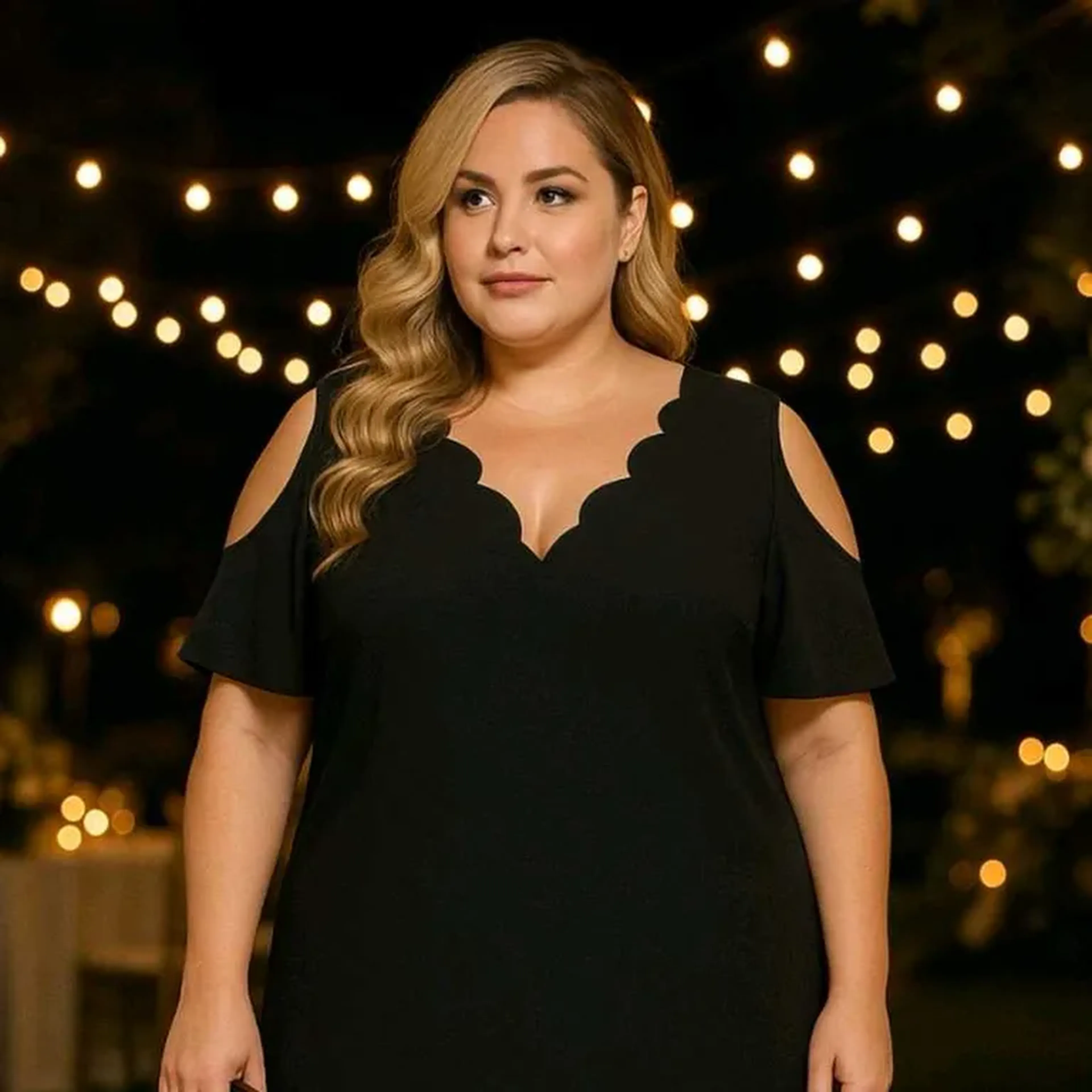 VESTIDO TECNOLÓGICO COM DECOTE RECORTADO A LASER imagem