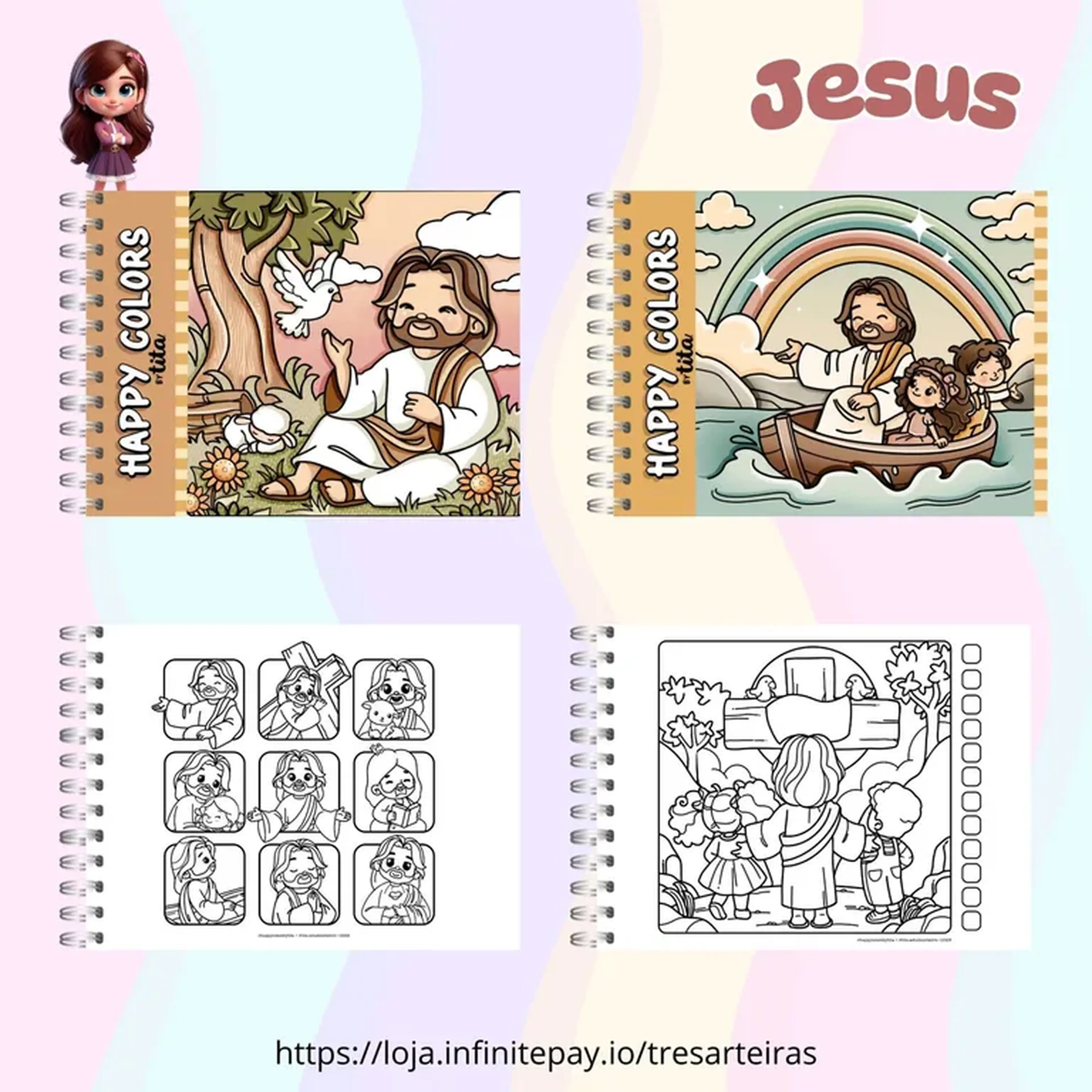 Jesus Livro de Colorir by Tita imagem