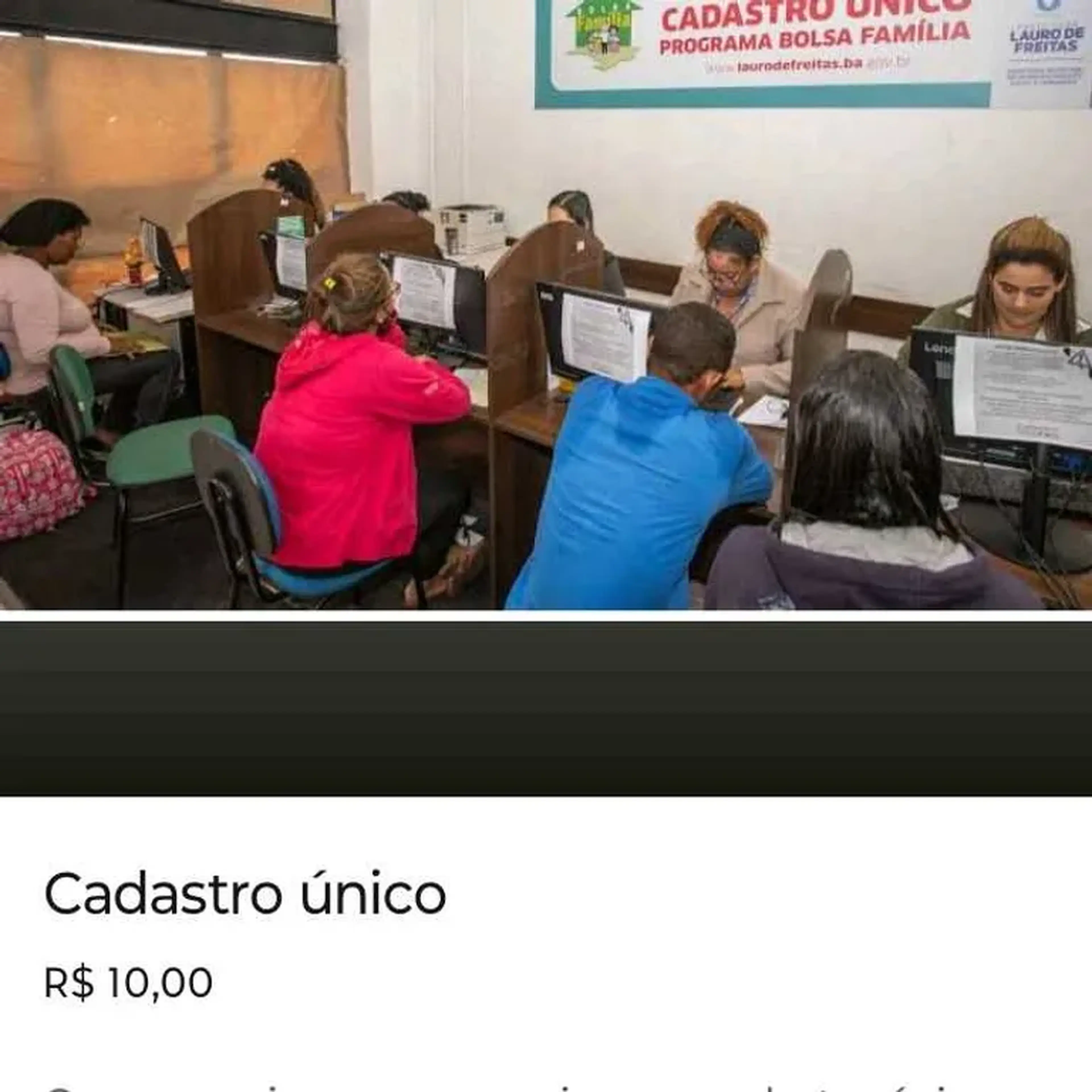 informações sobre cadastro único imagem