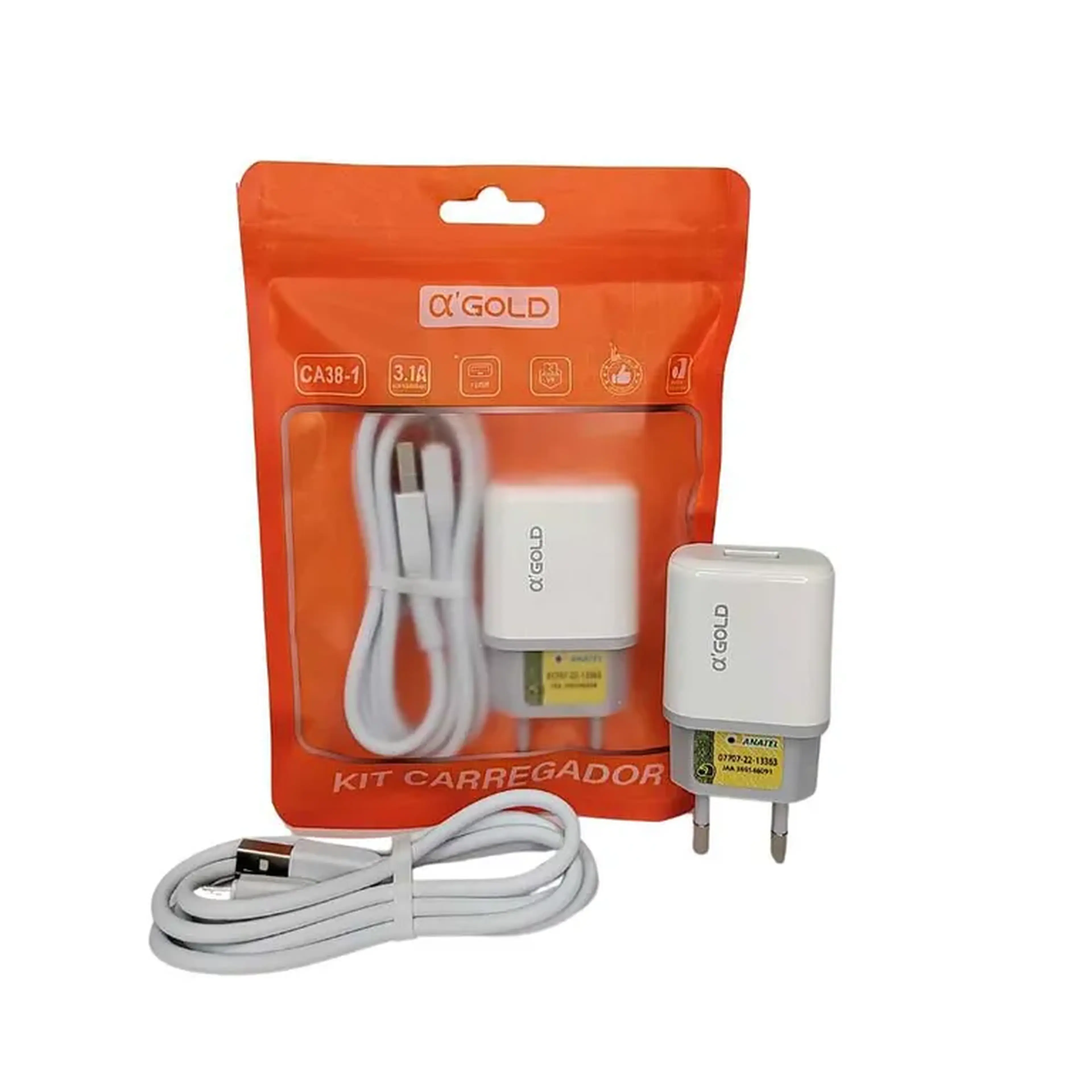 Carregador Turbo Tipo C Para Android A'Gold 3.1A imagem