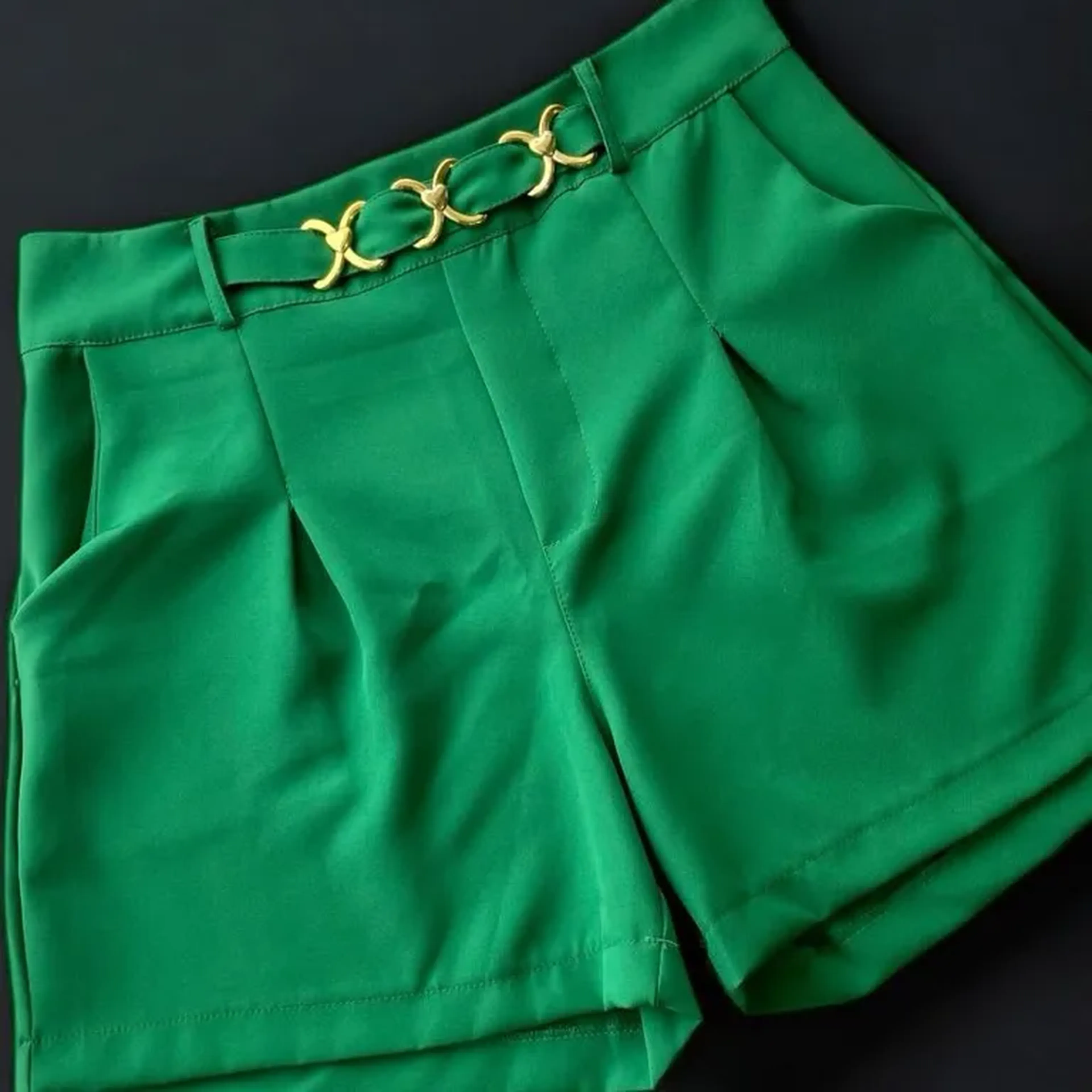 shorts alfaiataria verde M imagem