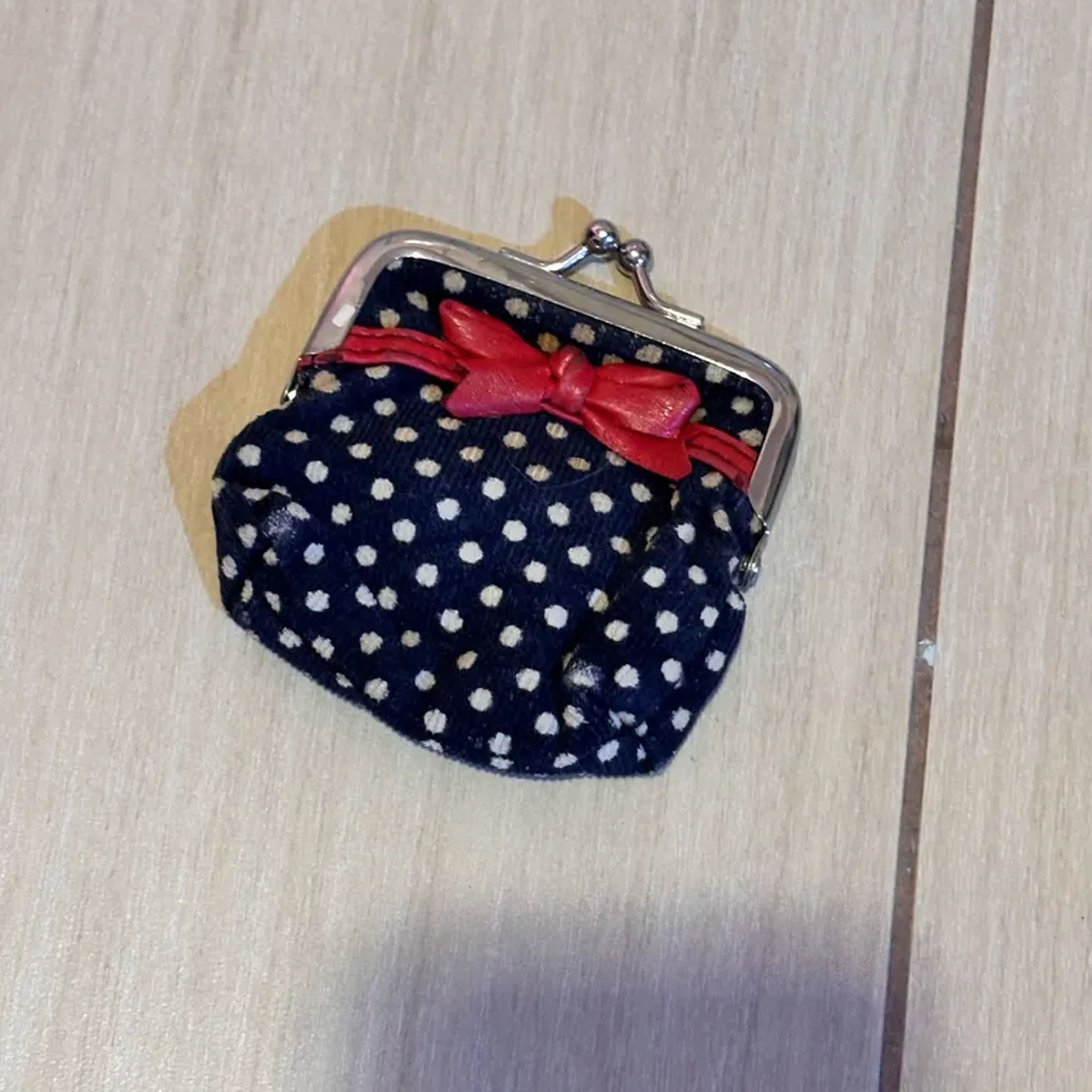 porta moeda polka dot imagem