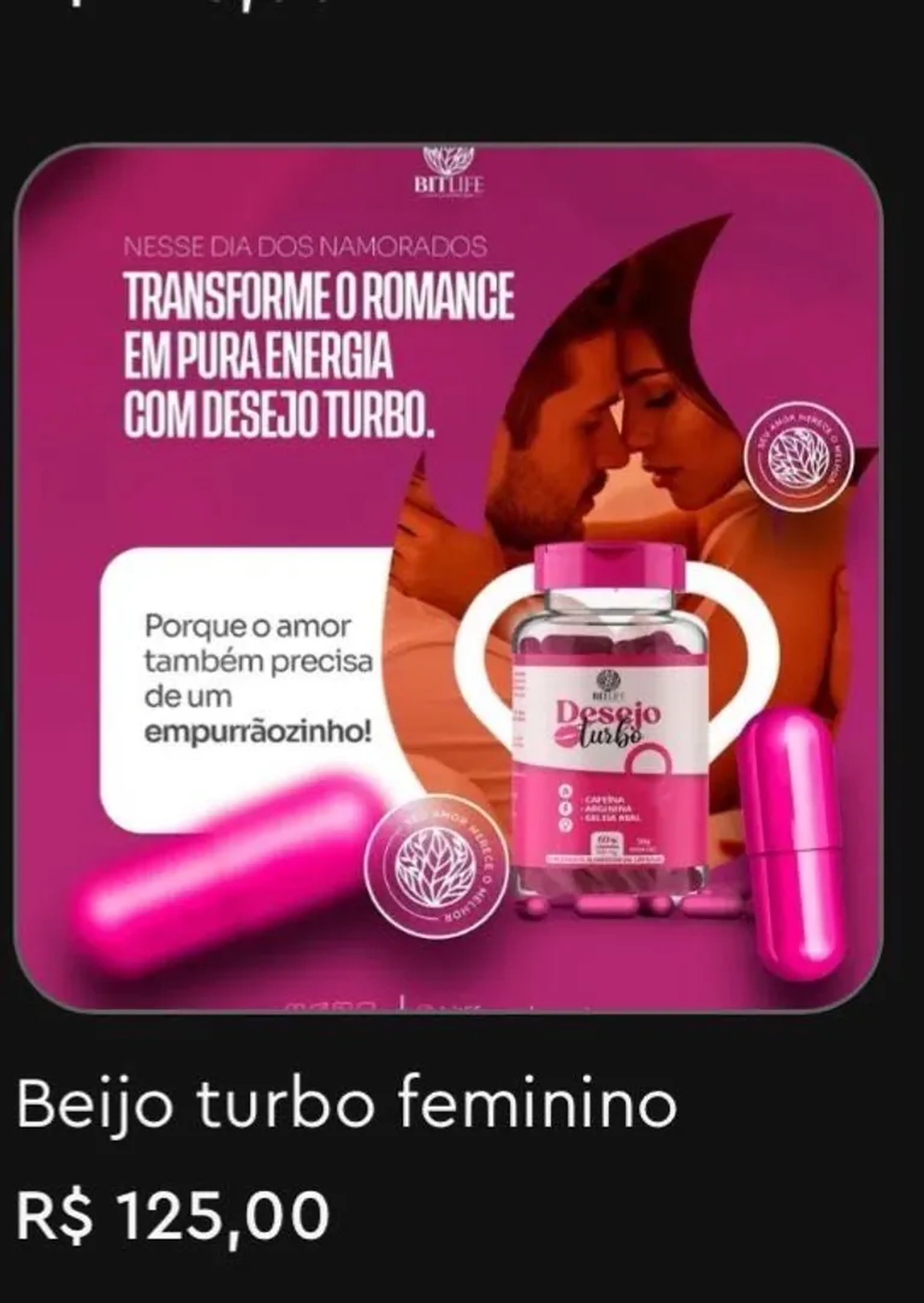Beijo turbo feminino imagem