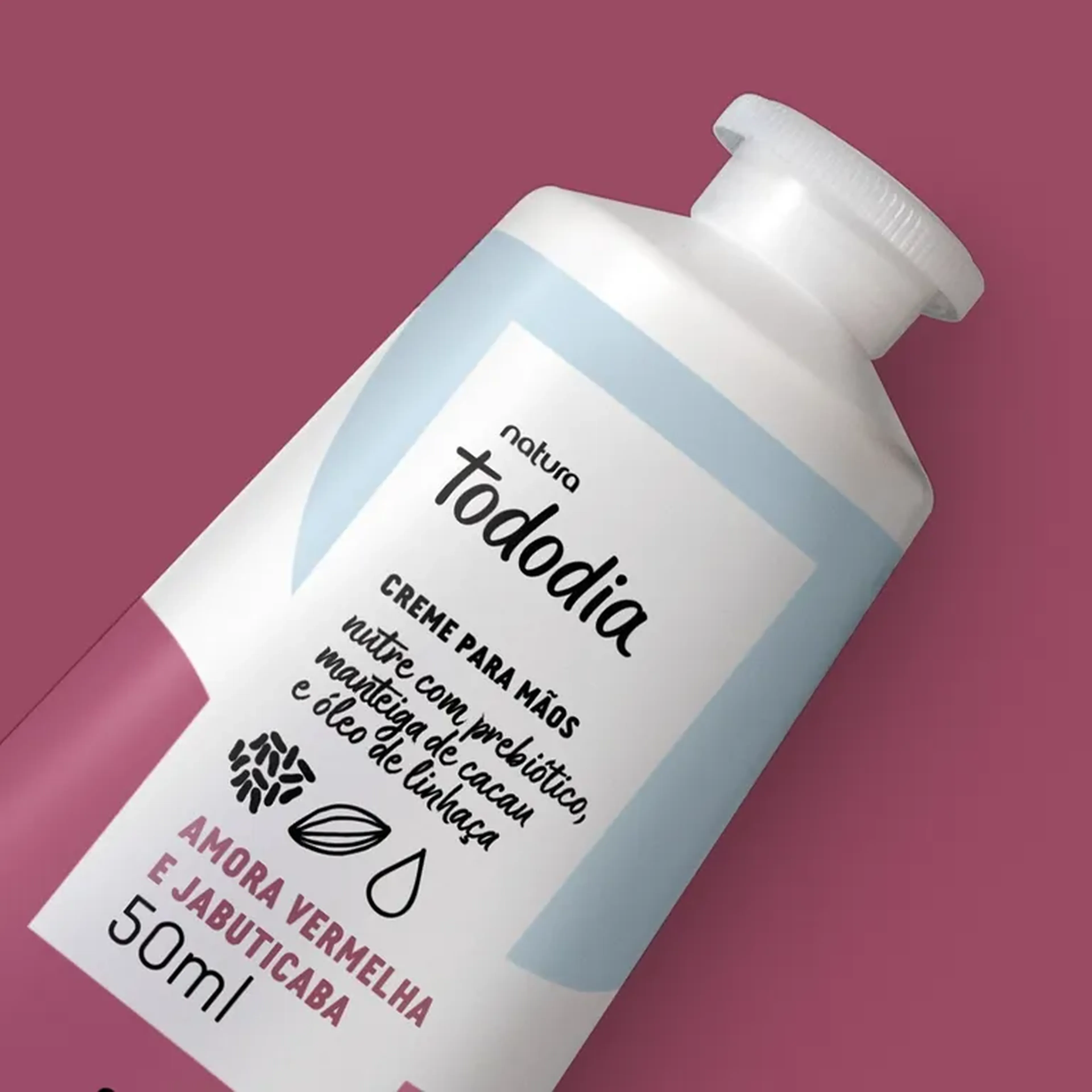 Creme Nutritivo para Mãos Tododia Amora Vermelha e Jabutica50 ml imagem