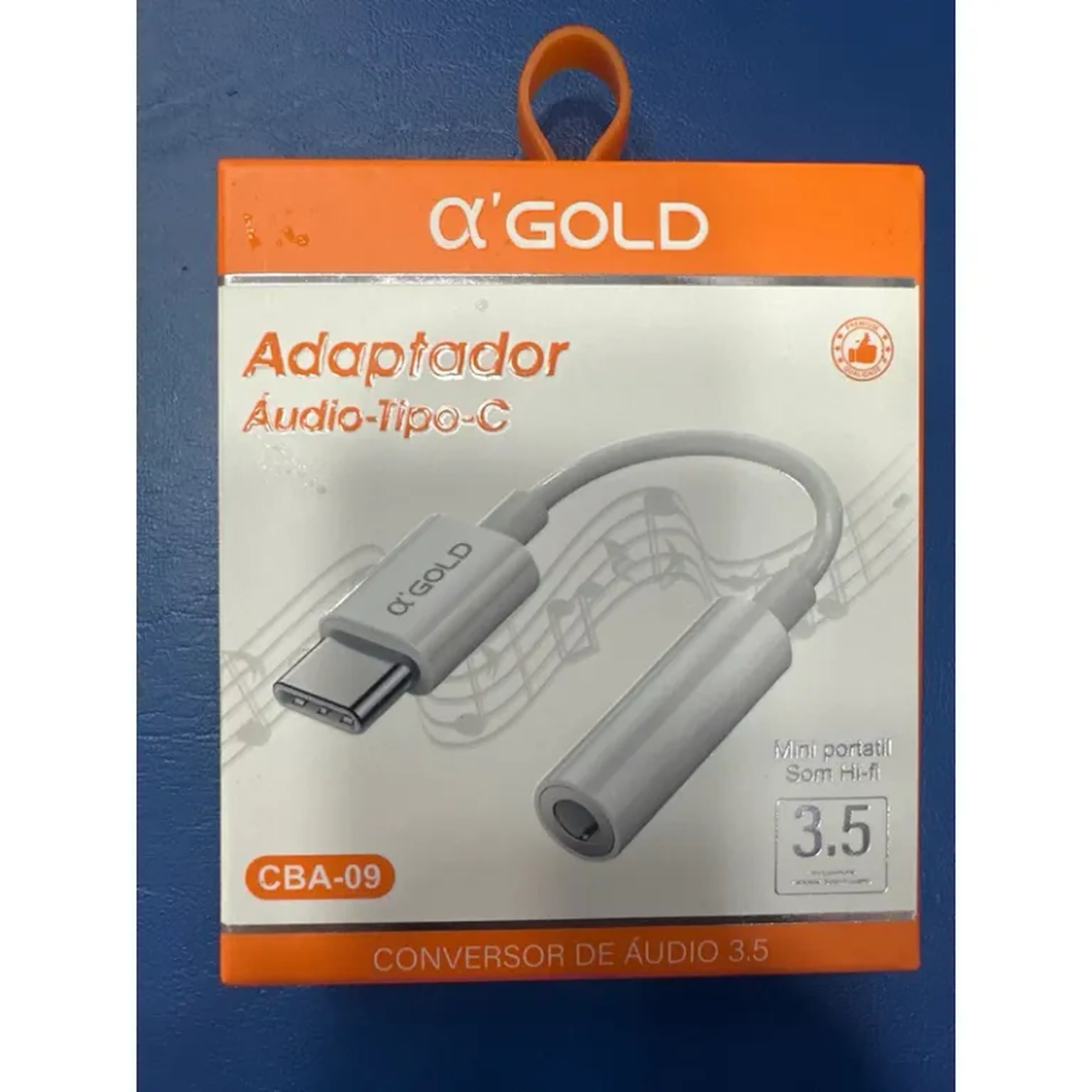 daptador de Fone Tipo - C para Celular áudio, a’Gold CBA-09 imagem