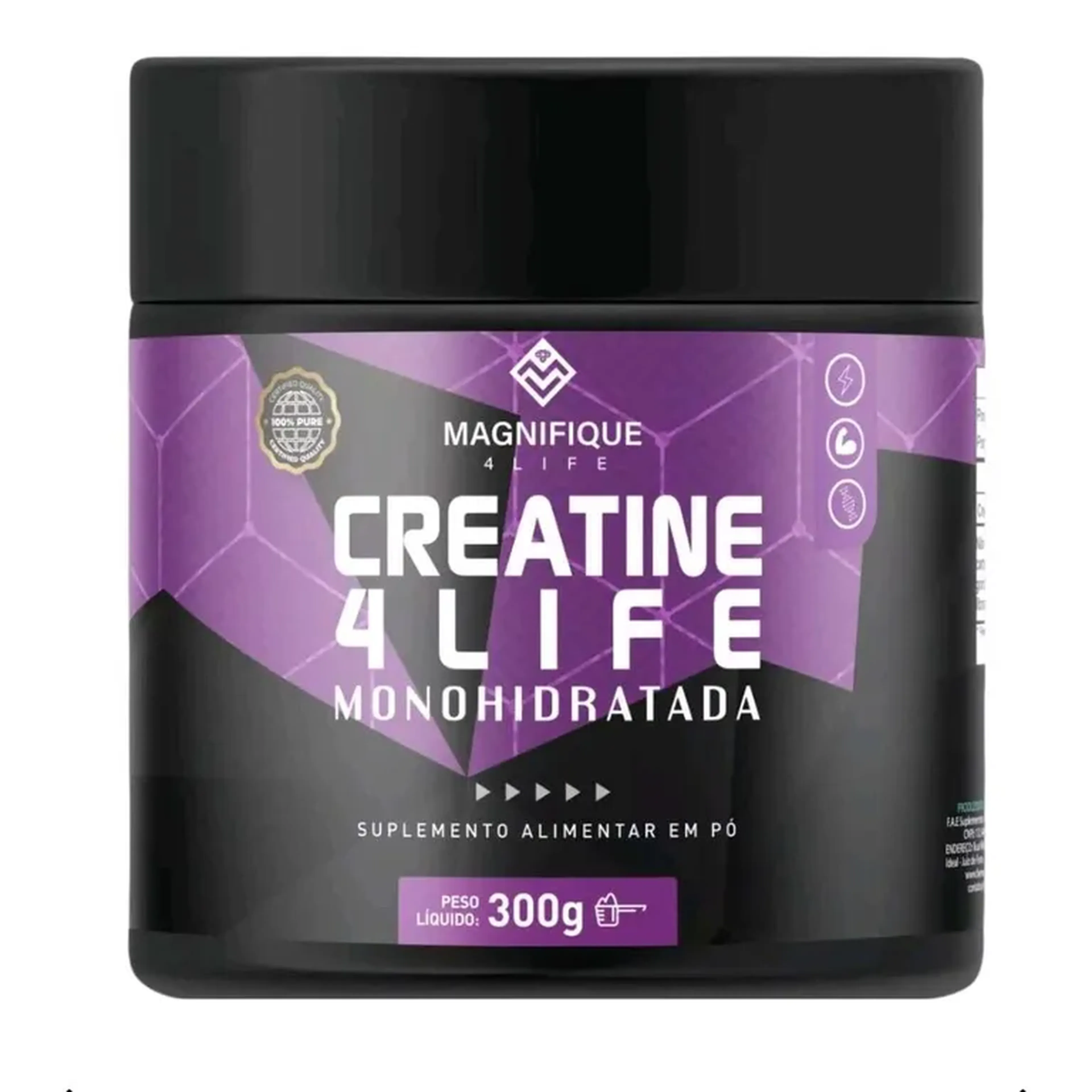 CREATINE 4 LIFE - 100% PURA 300G imagem