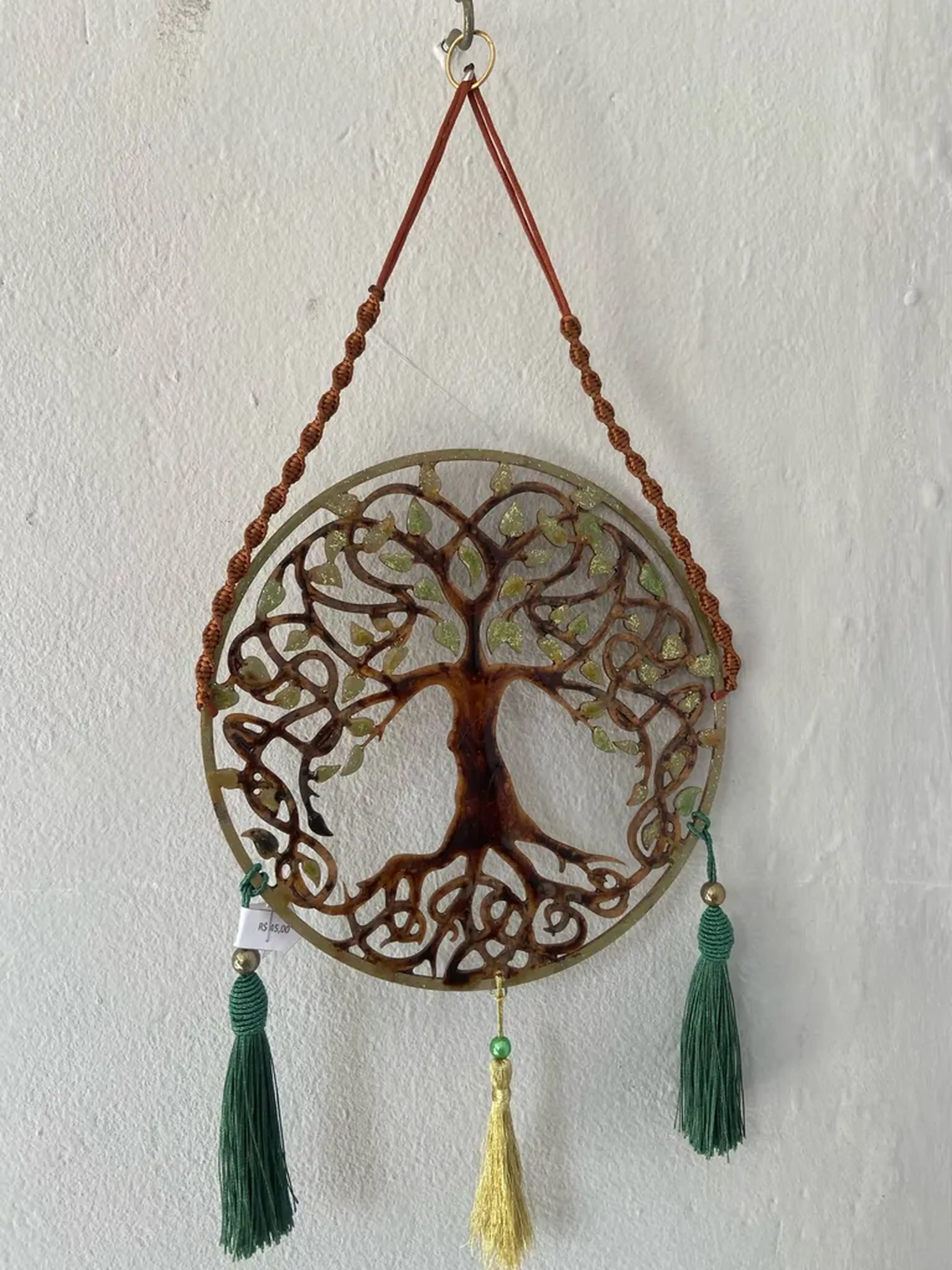 Mandala Árvore da Vida com Macramê imagem